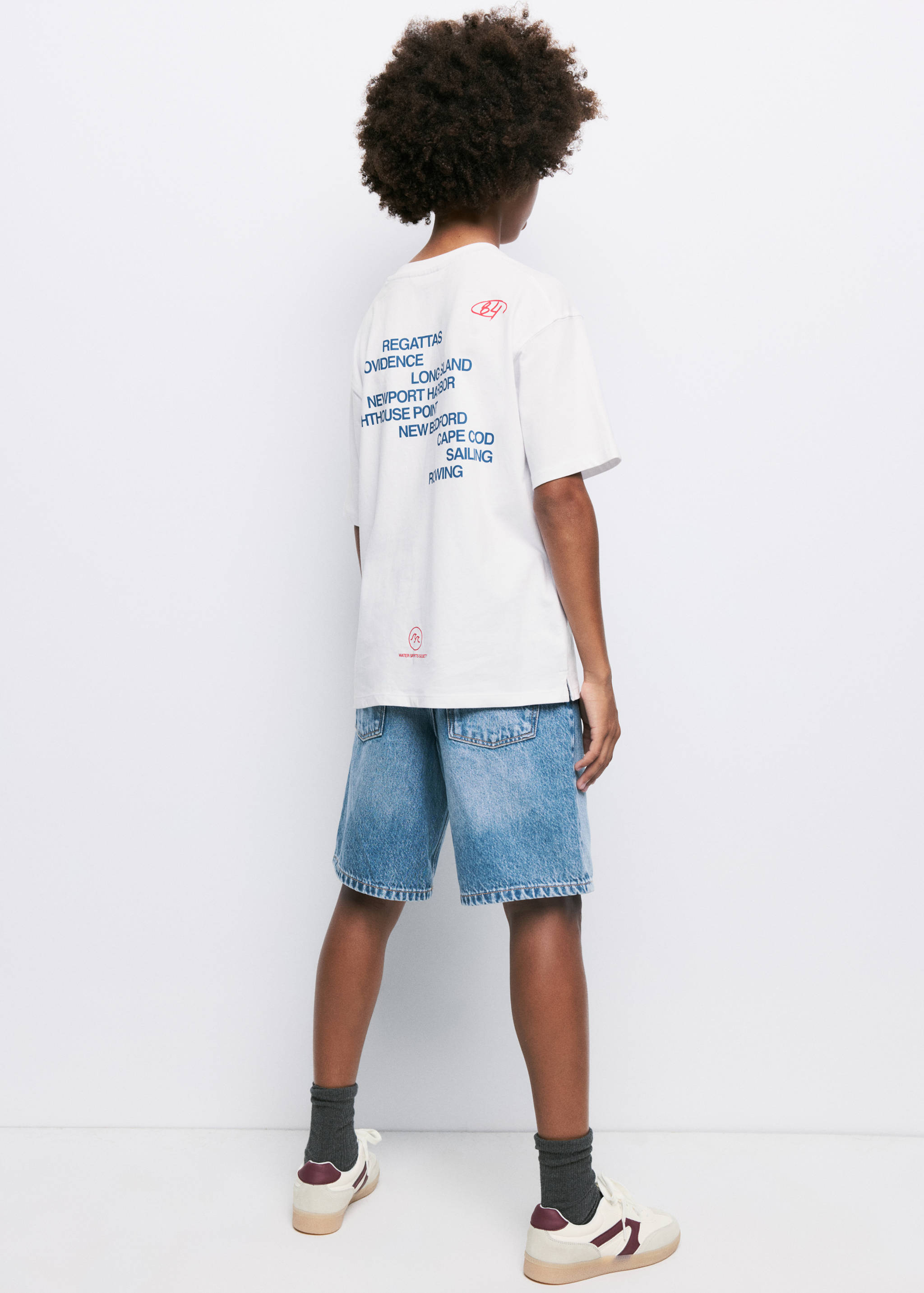Printed cotton-blend t-shirt - Reverse of the article