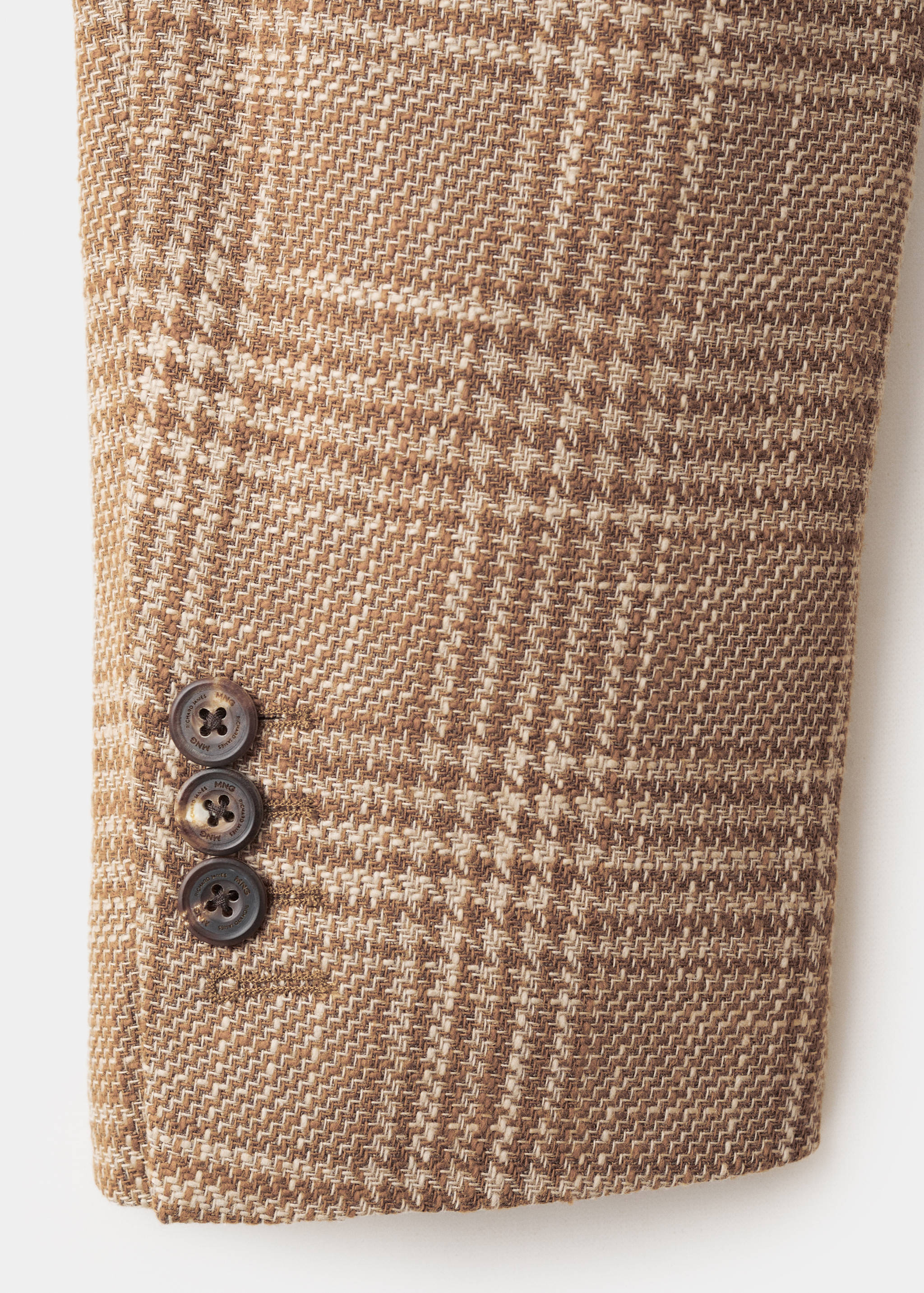 Двубортный пиджак приталенного кроя из ткани Lanificio Campore® - Деталь изделия 8