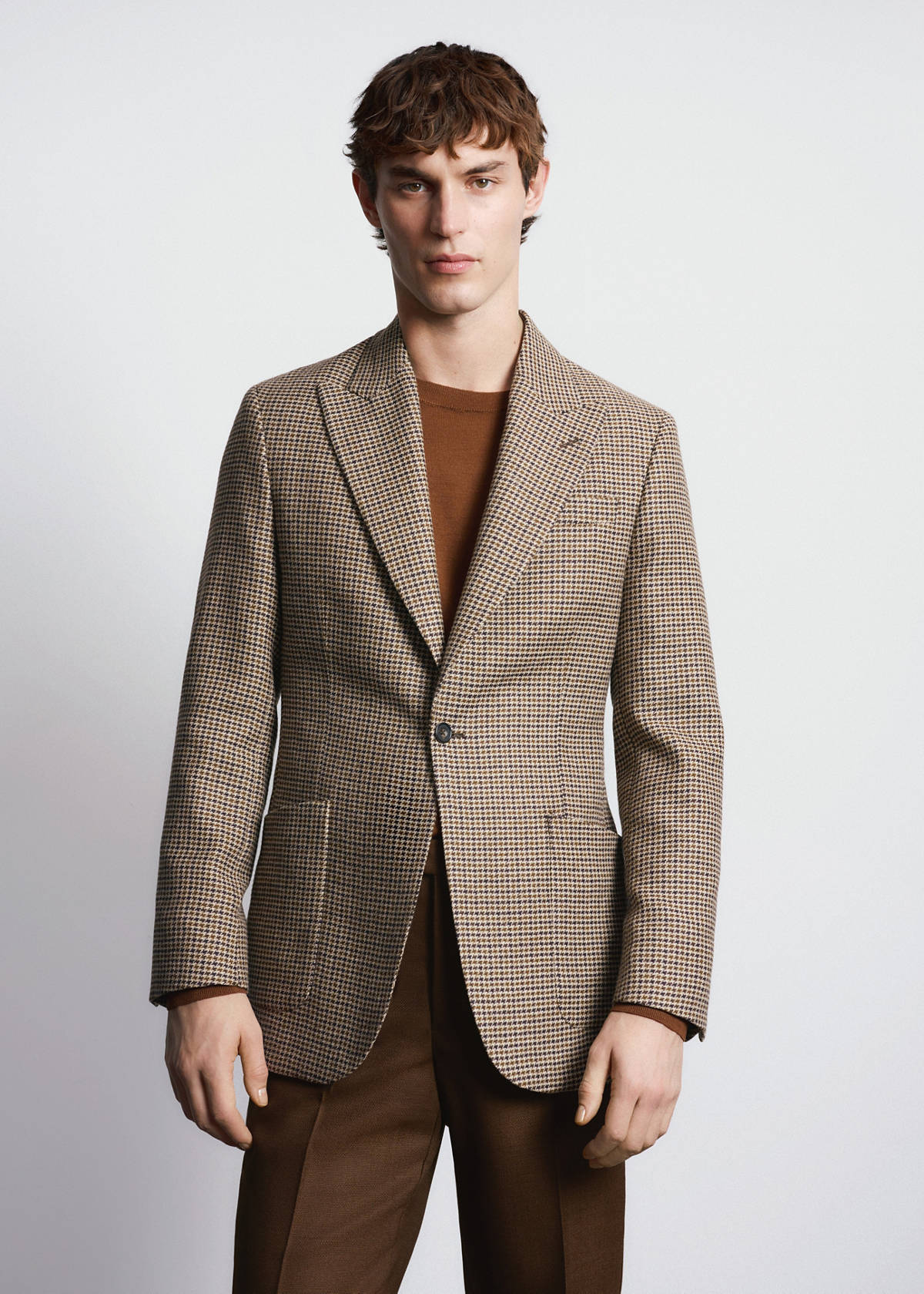 Balli il Lanificio® slim fit wool blend blazer — Brown