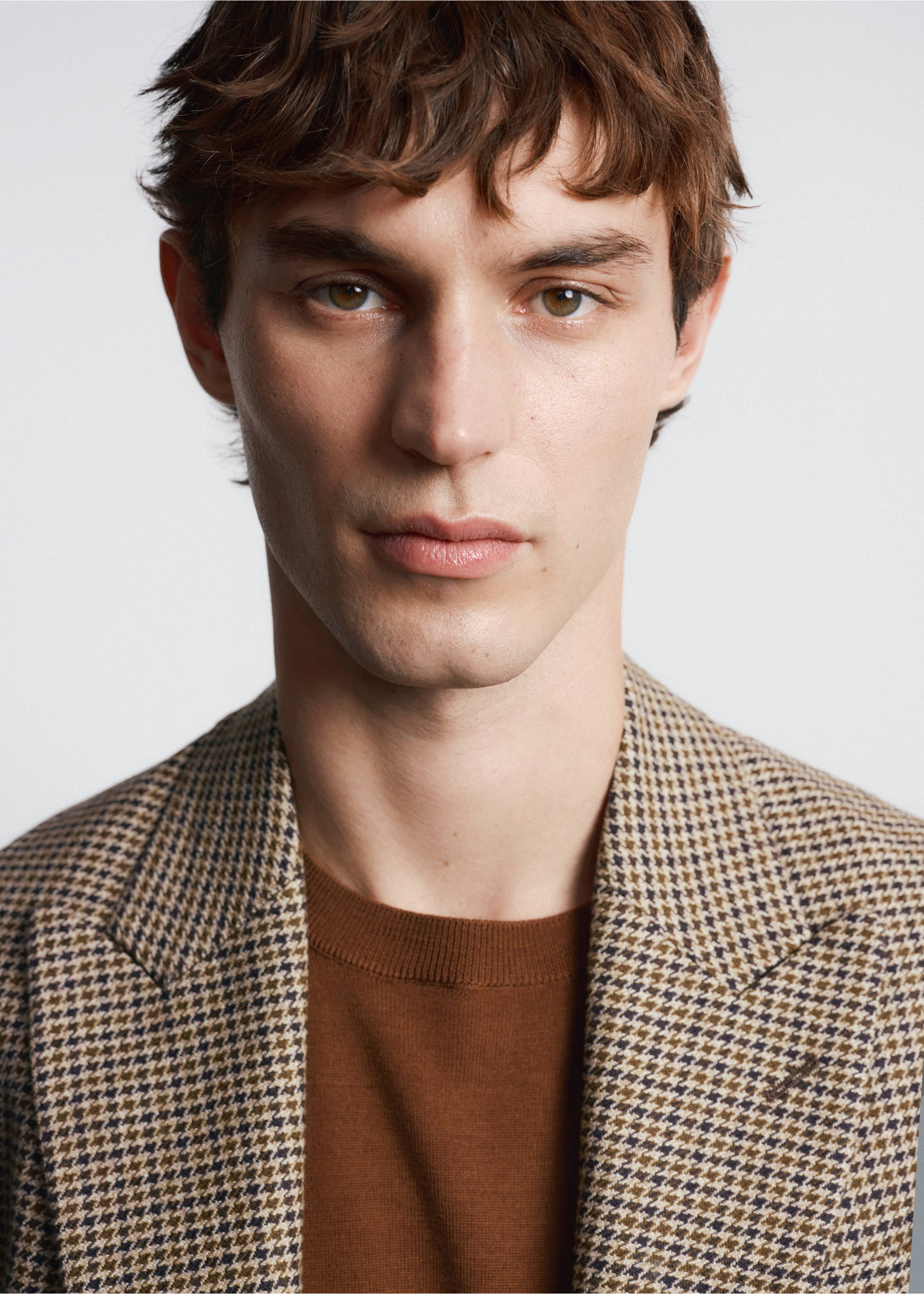 Americana slim fit mezcla lana Balli il Lanificio® - Detalle del artículo 1, Marrón. Ref: 27035150-00.