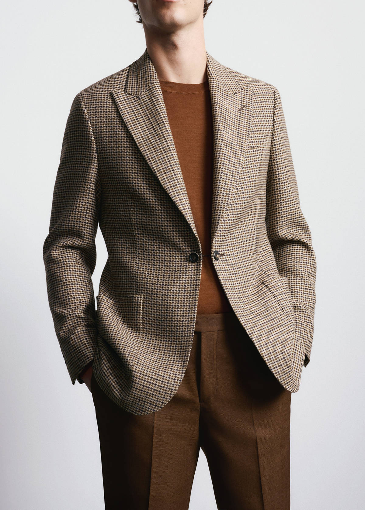 Balli il Lanificio® slim fit wool blend blazer — Brown