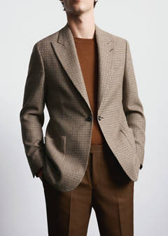 Balli il Lanificio® slim fit wool blend blazer — Brown 6
