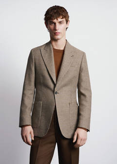 Balli il Lanificio® slim fit wool blend blazer — Brown 12