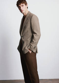 Balli il Lanificio® slim fit wool blend blazer — Brown 17