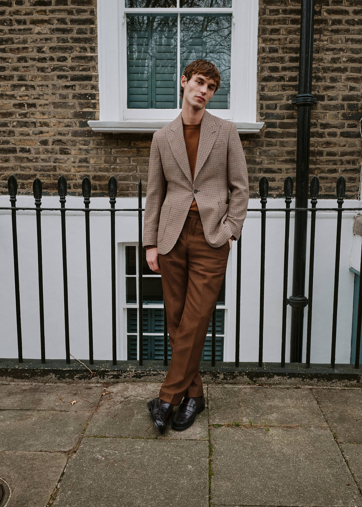 Balli il Lanificio® slim fit wool blend blazer — Brown