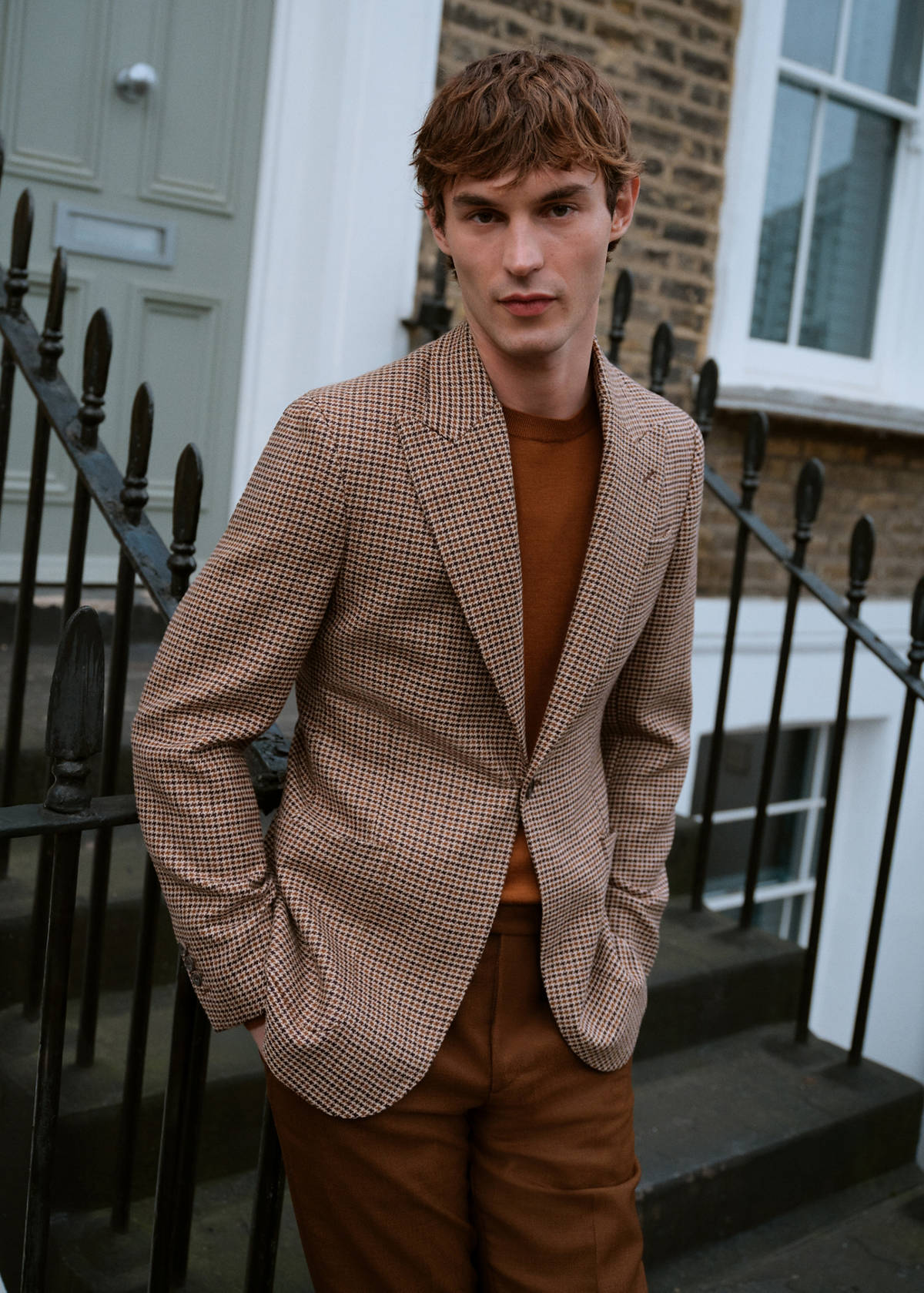 Balli il Lanificio® slim fit wool blend blazer — Brown