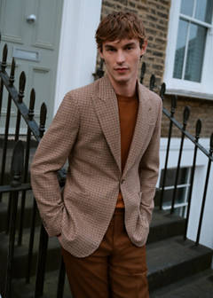 Balli il Lanificio® slim fit wool blend blazer — Brown 8