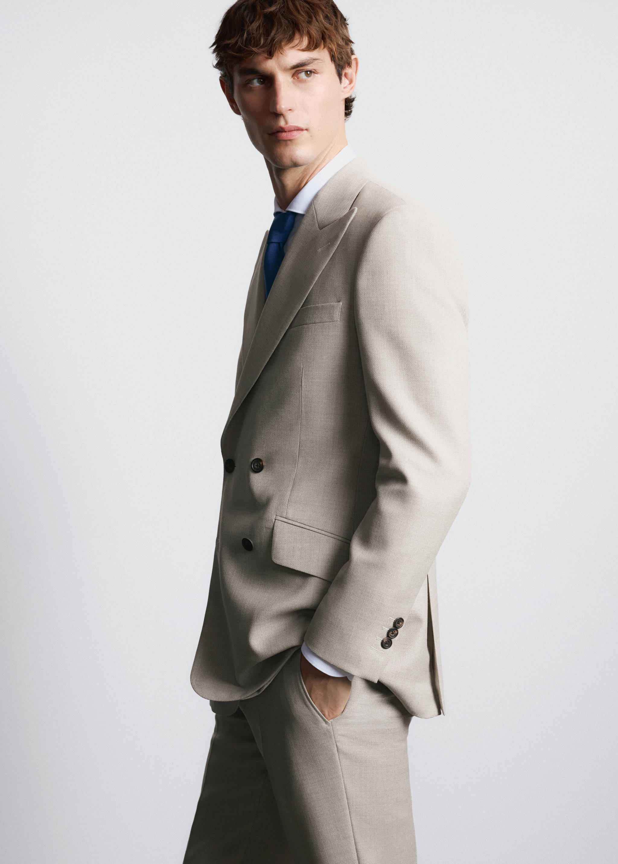 Americana cruzada 100% lana Vitale Barberis Canonico® - Detalle del artículo 2