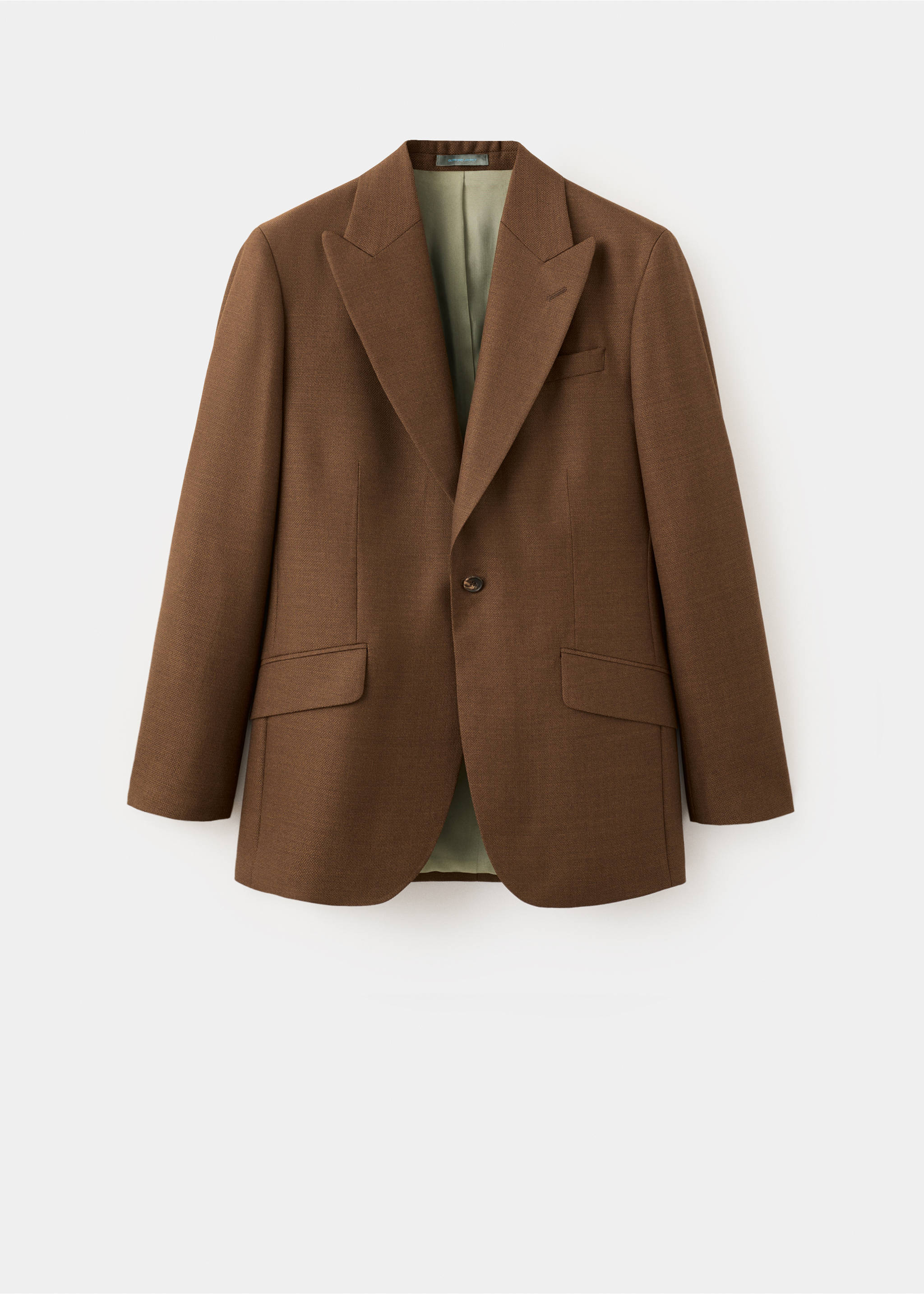 Americana 100% lana Vitale Barberis Canonico® - Artículo sin modelo, Ocre. Ref: 27035152-00.