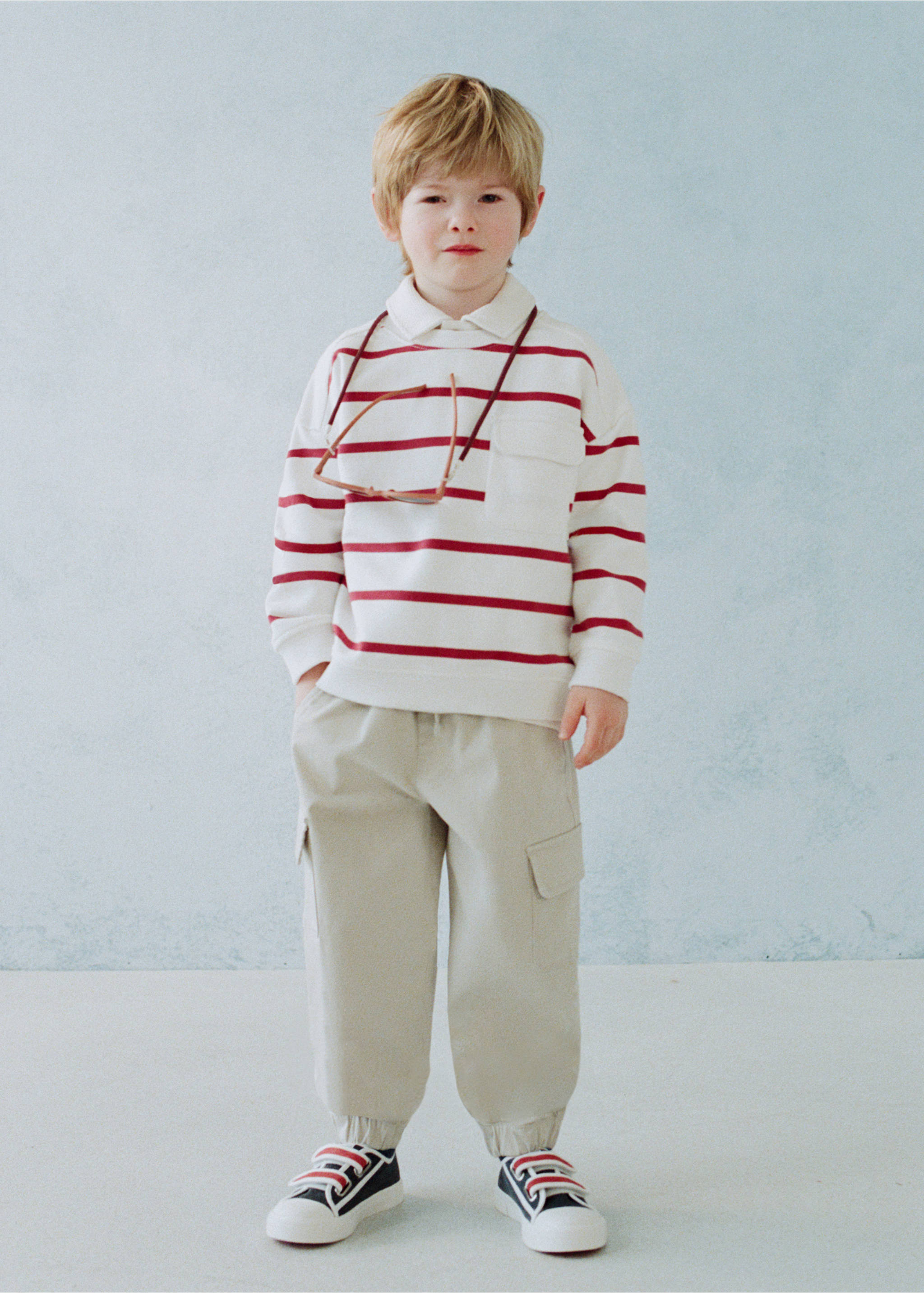 Pantalones cargo algodón - Detalle del artículo 5, Gris hielo. Ref: 27035155-00.