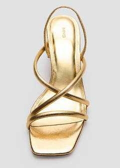 Metallic cross-strap sandal — Gold 4