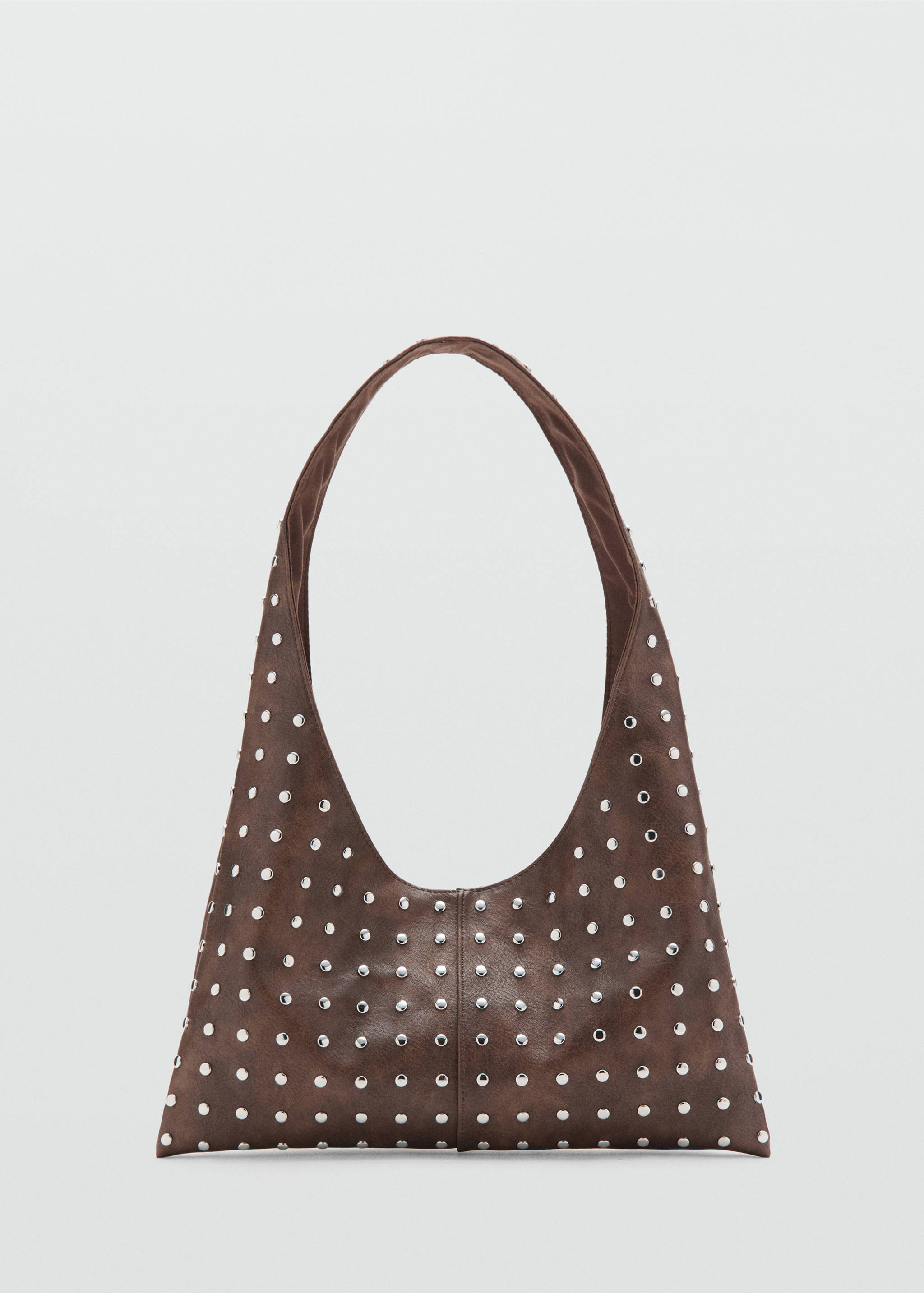 Studded shoulder bag - Article without model, Chocolate. Ref: 27035158-00.
