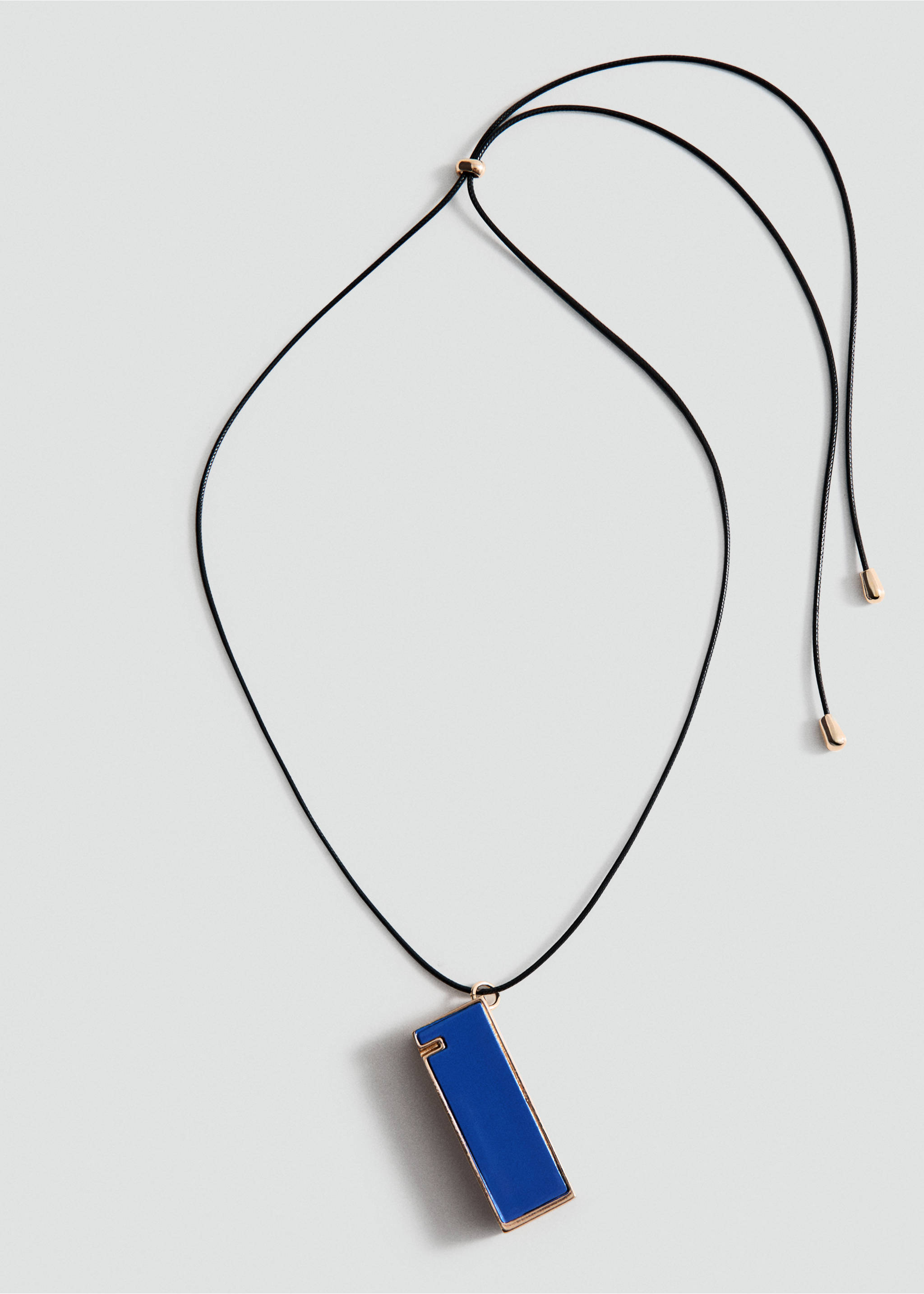 Pendant necklace with metal component - Article without model, Blue. Ref: 27035161-00.