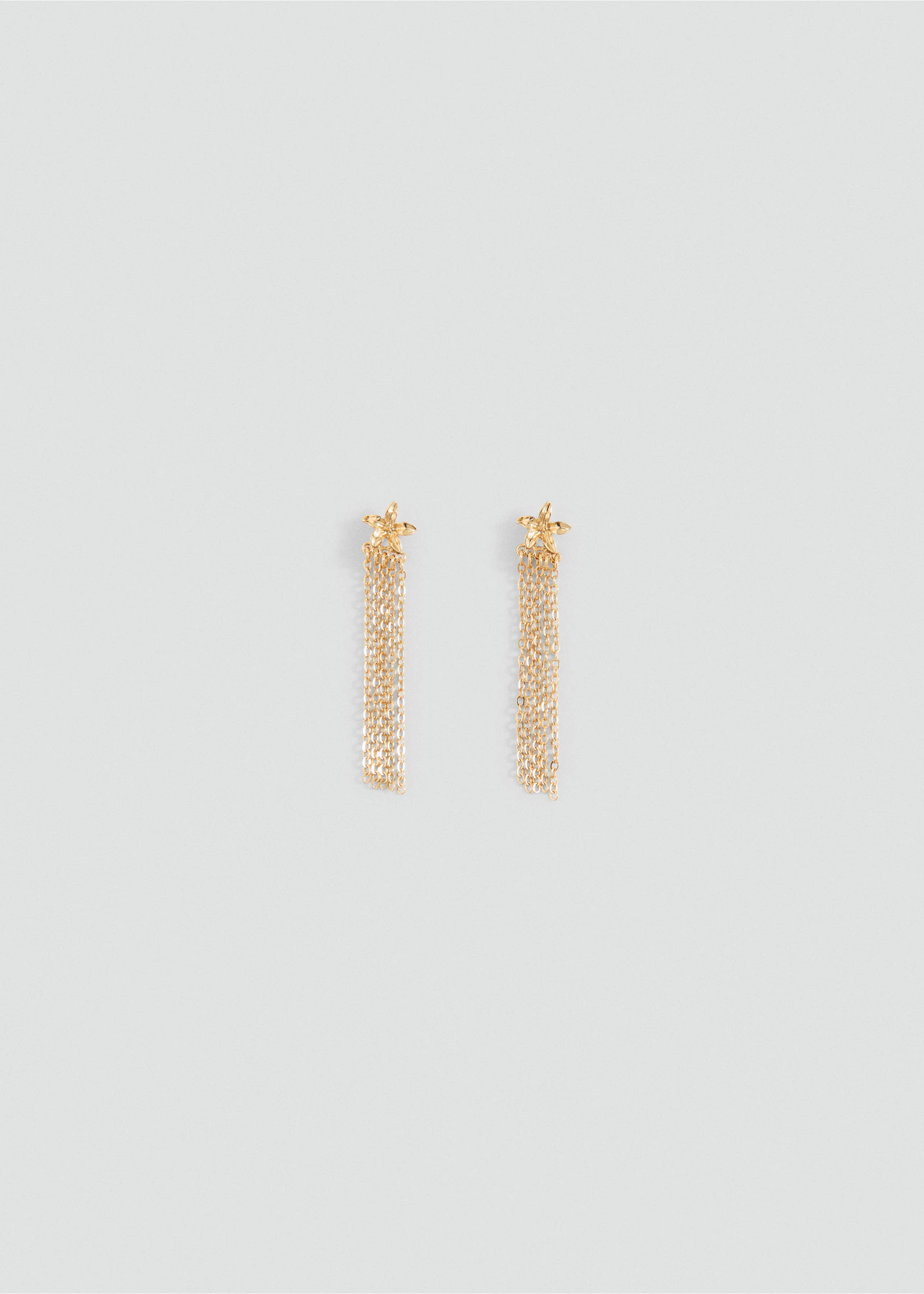 Flower design cascade earrings - Article without model, Gold. Ref: 27035164-00.