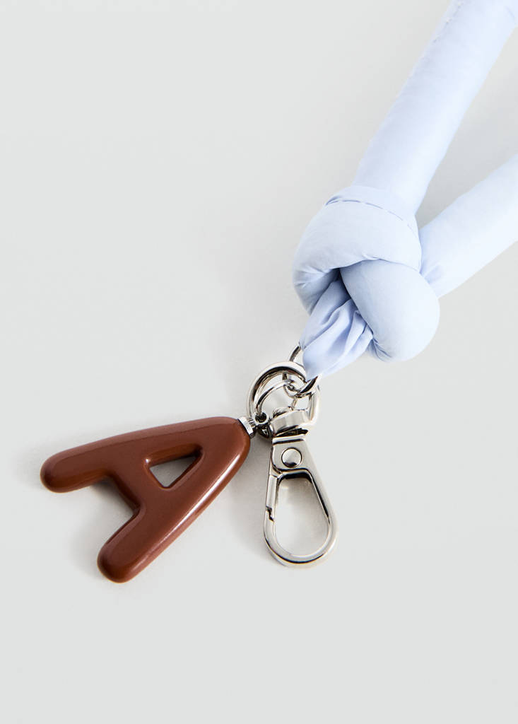 Key ring with initials — Purple