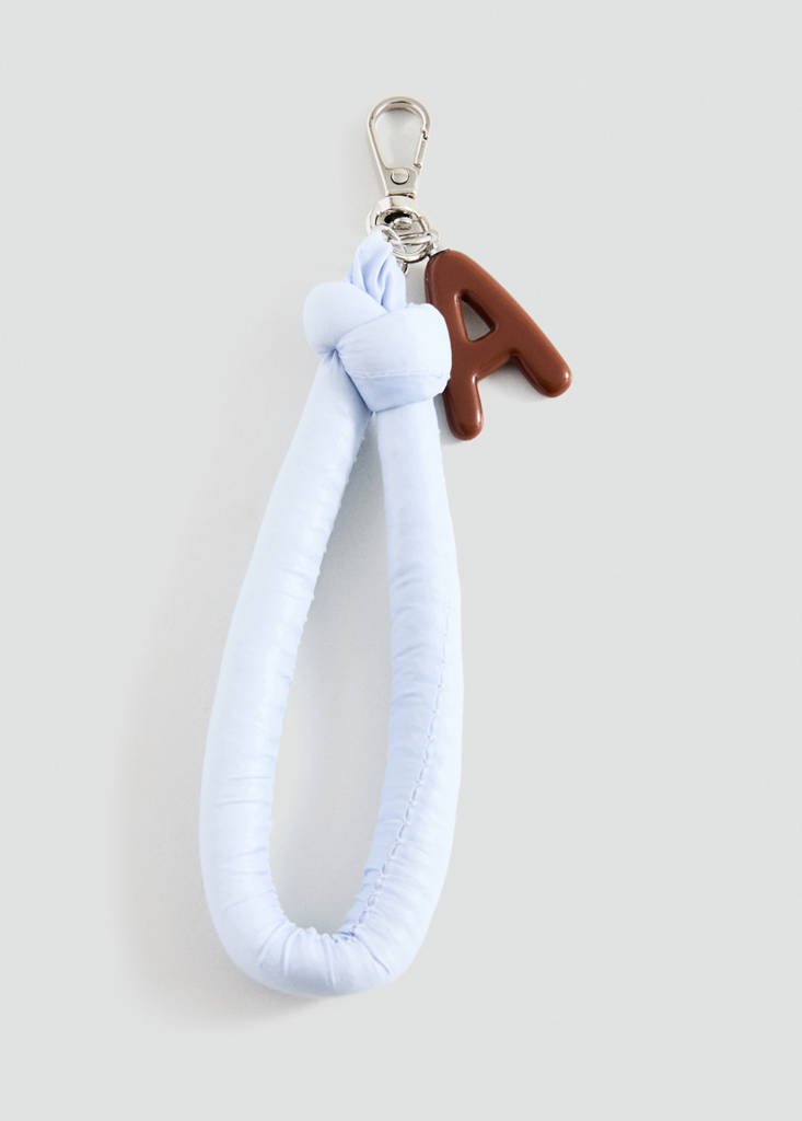 Key ring with initials — Purple