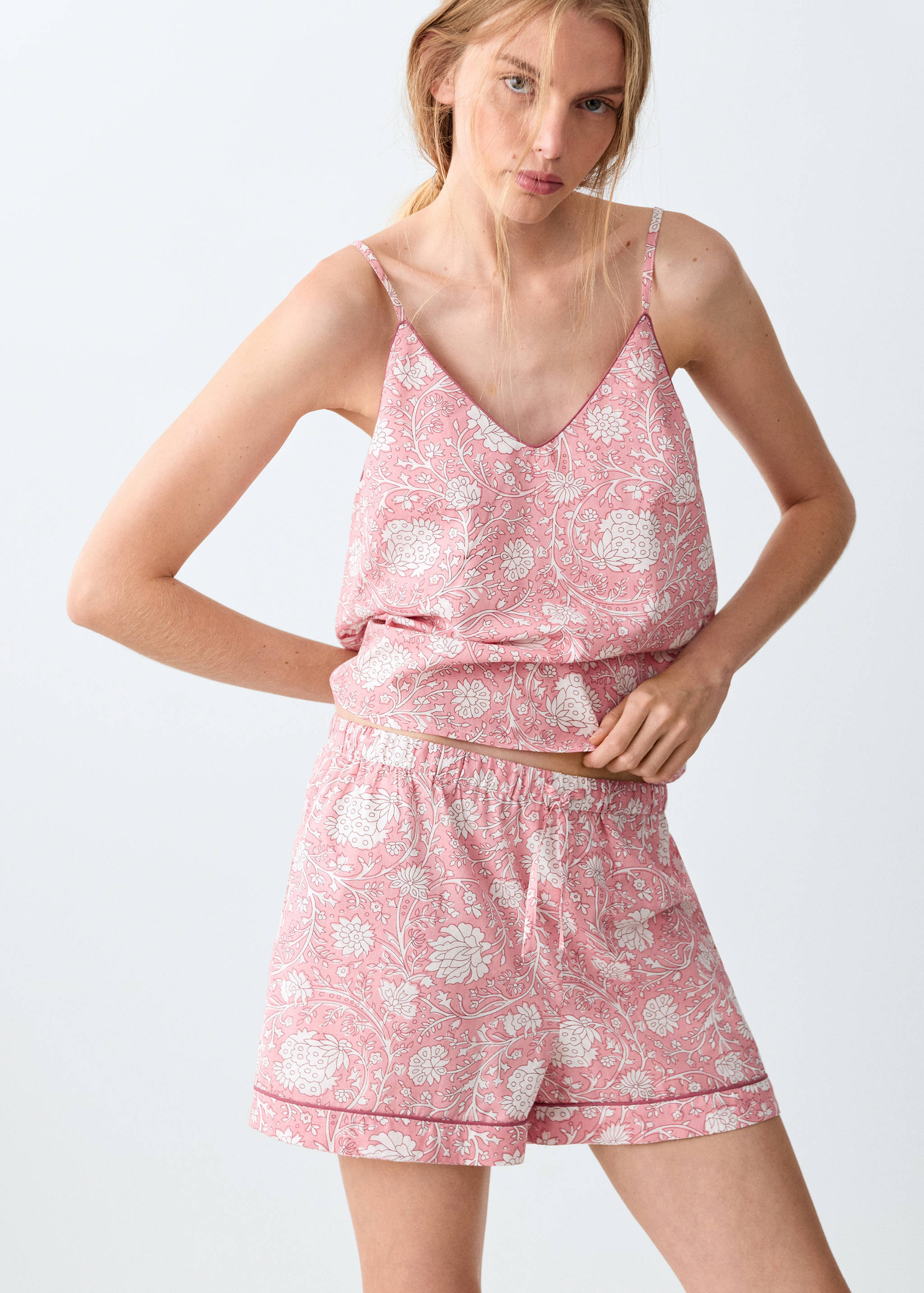 Floral print short pyjama set - Medium plane