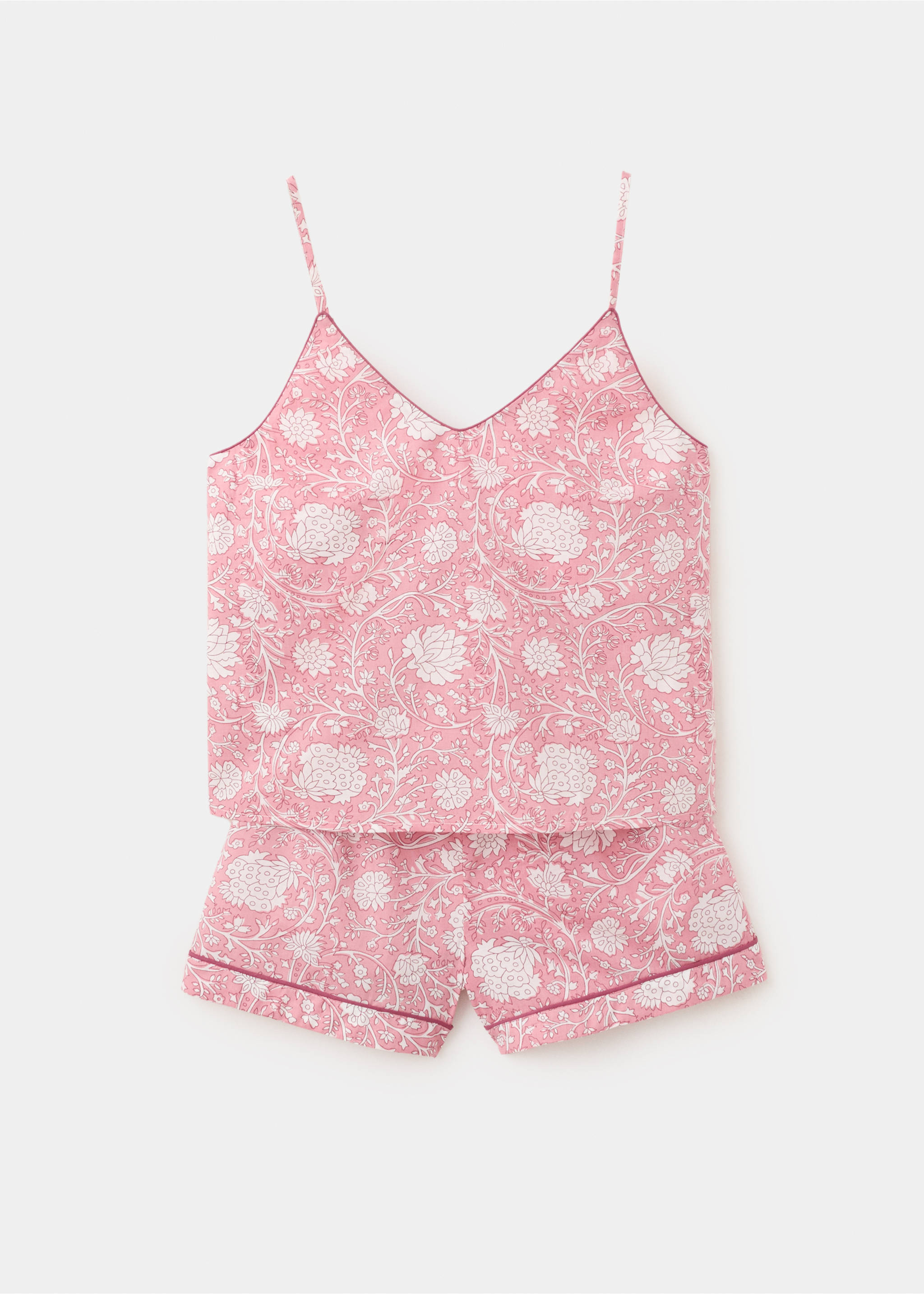 Pijama corto estampado floral - Artículo sin modelo, Rosa. Ref: 27035811-00.