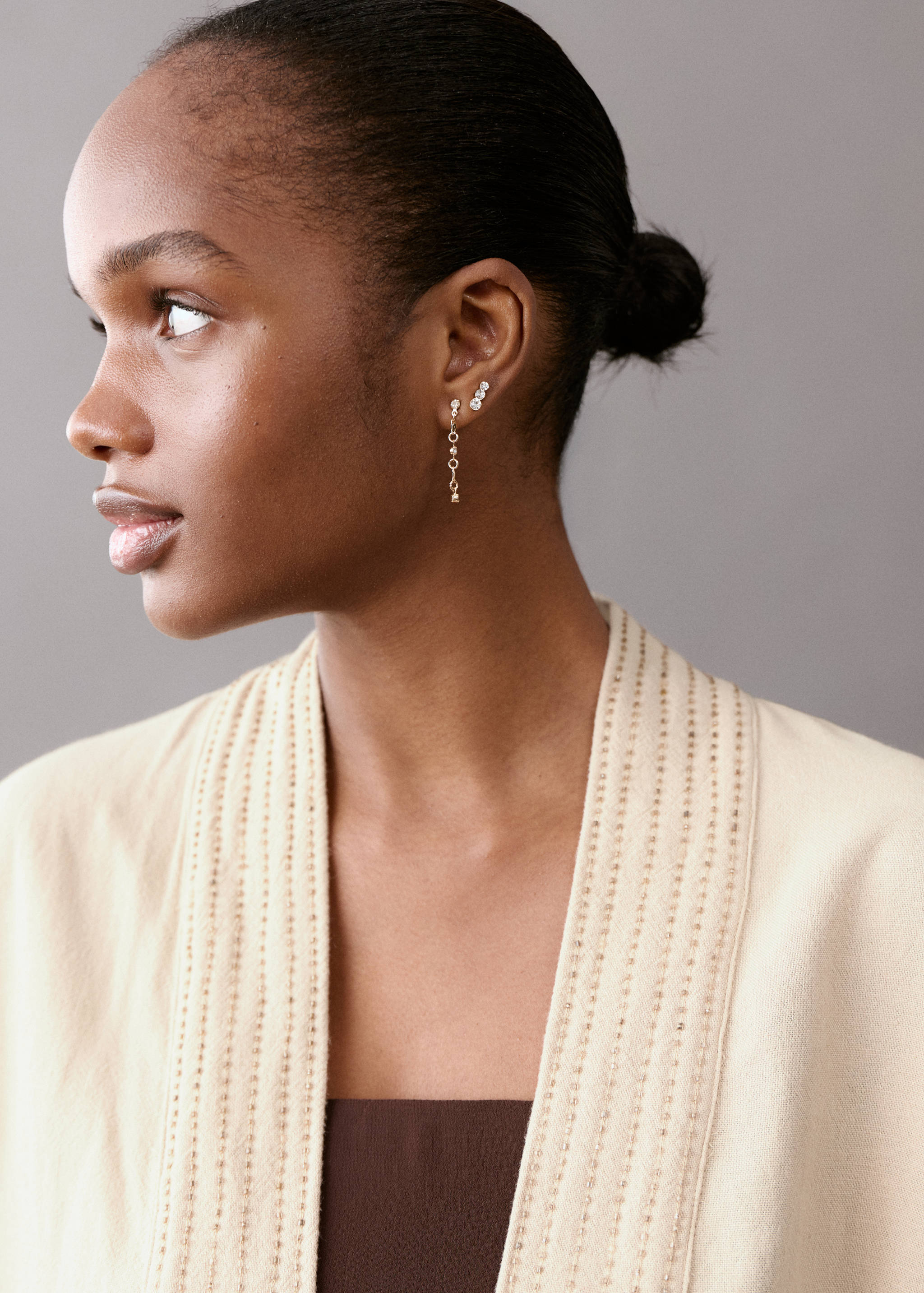 Куртка в стиле кимоно с блестками - Деталь изделия 1