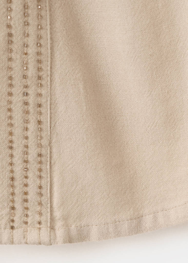 Kimono-style jacket with shimmer — Sand