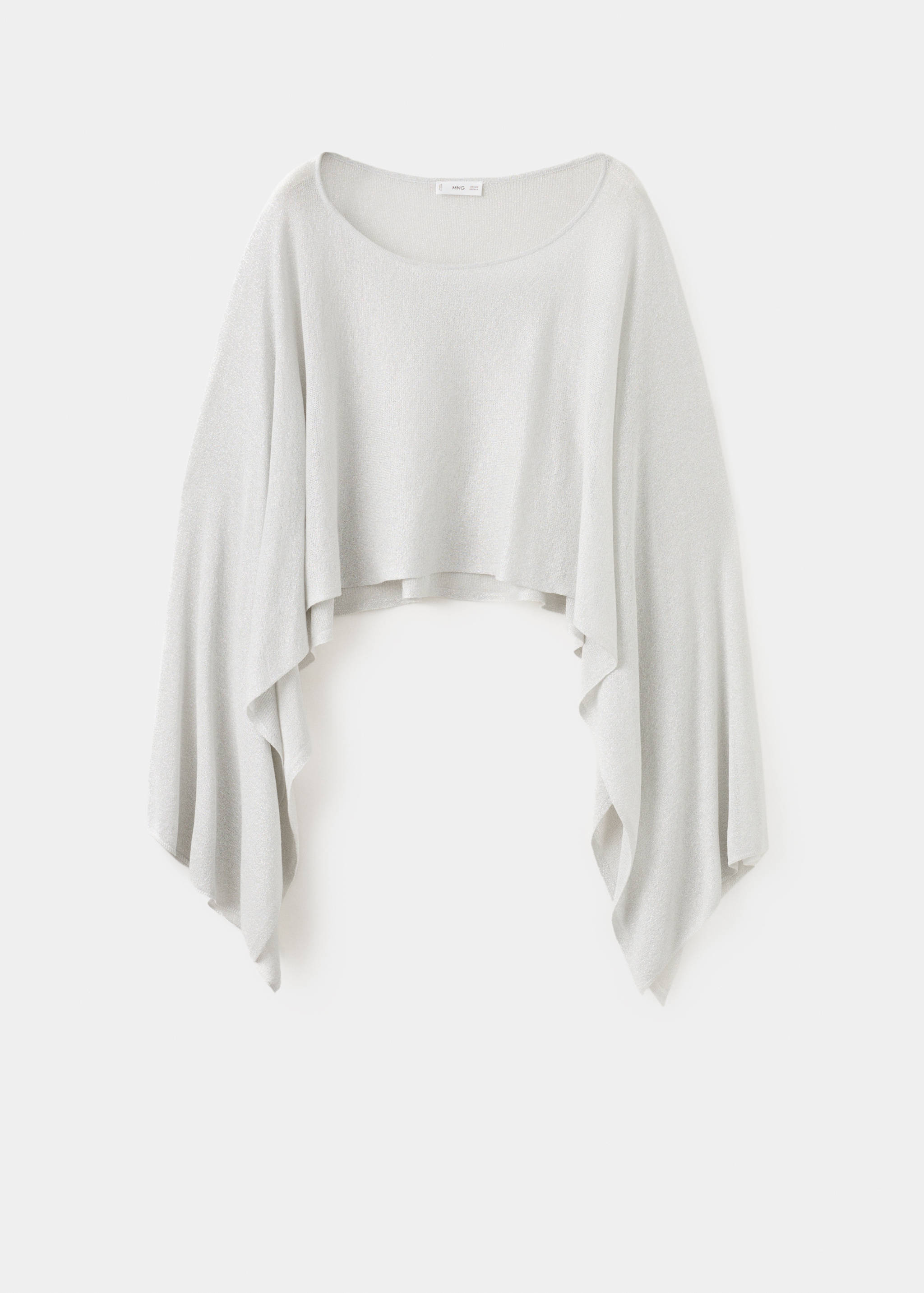 Asymmetrisches Strick-Cape aus Lurex - Artikel ohne Model