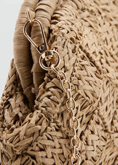 Natural fiber clutch bag — Beige 4