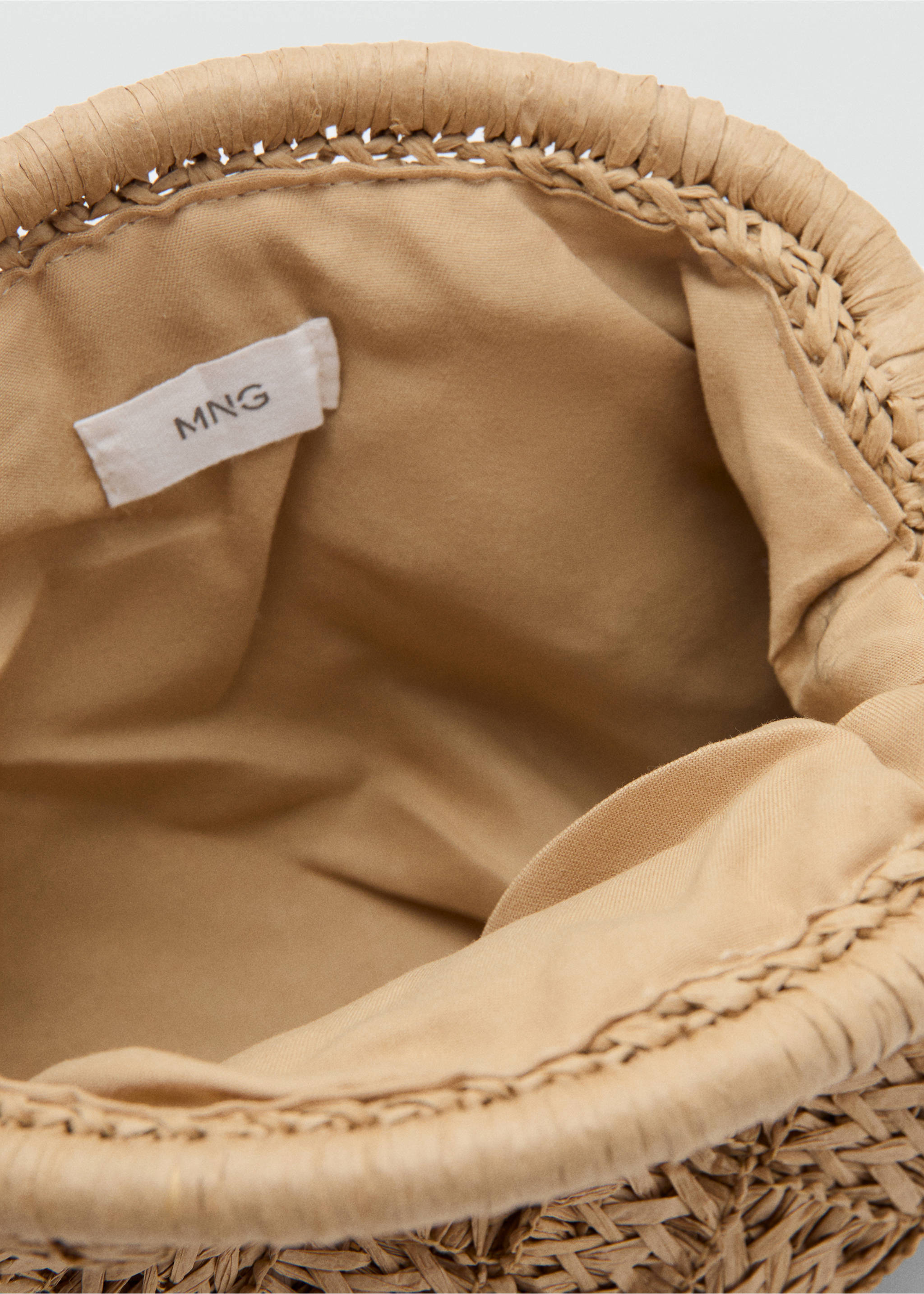 Doğal lif clutch çanta - Ürün detayı 2, Bej. Ref: 27035816-00.