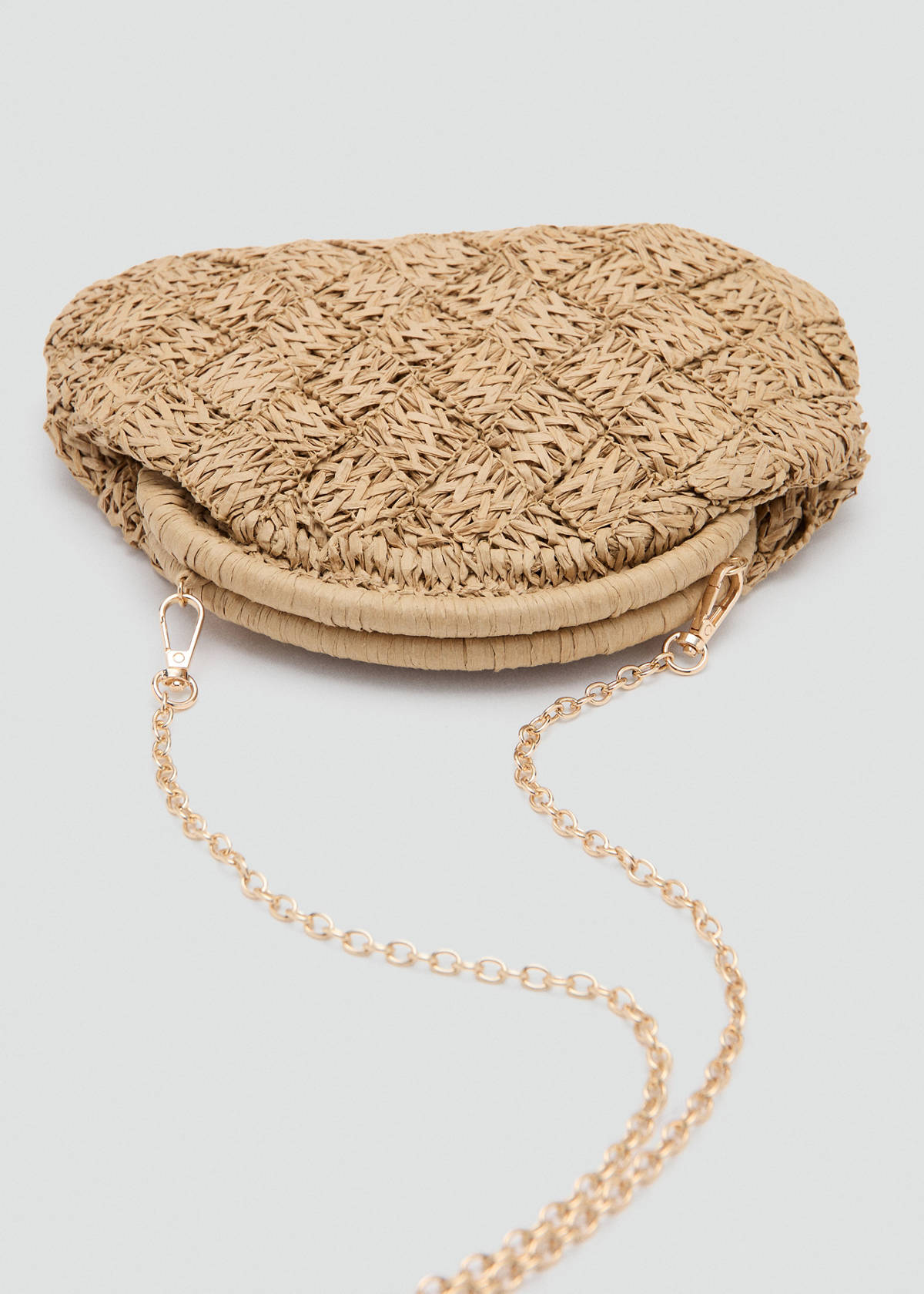Natural fiber clutch bag — Beige