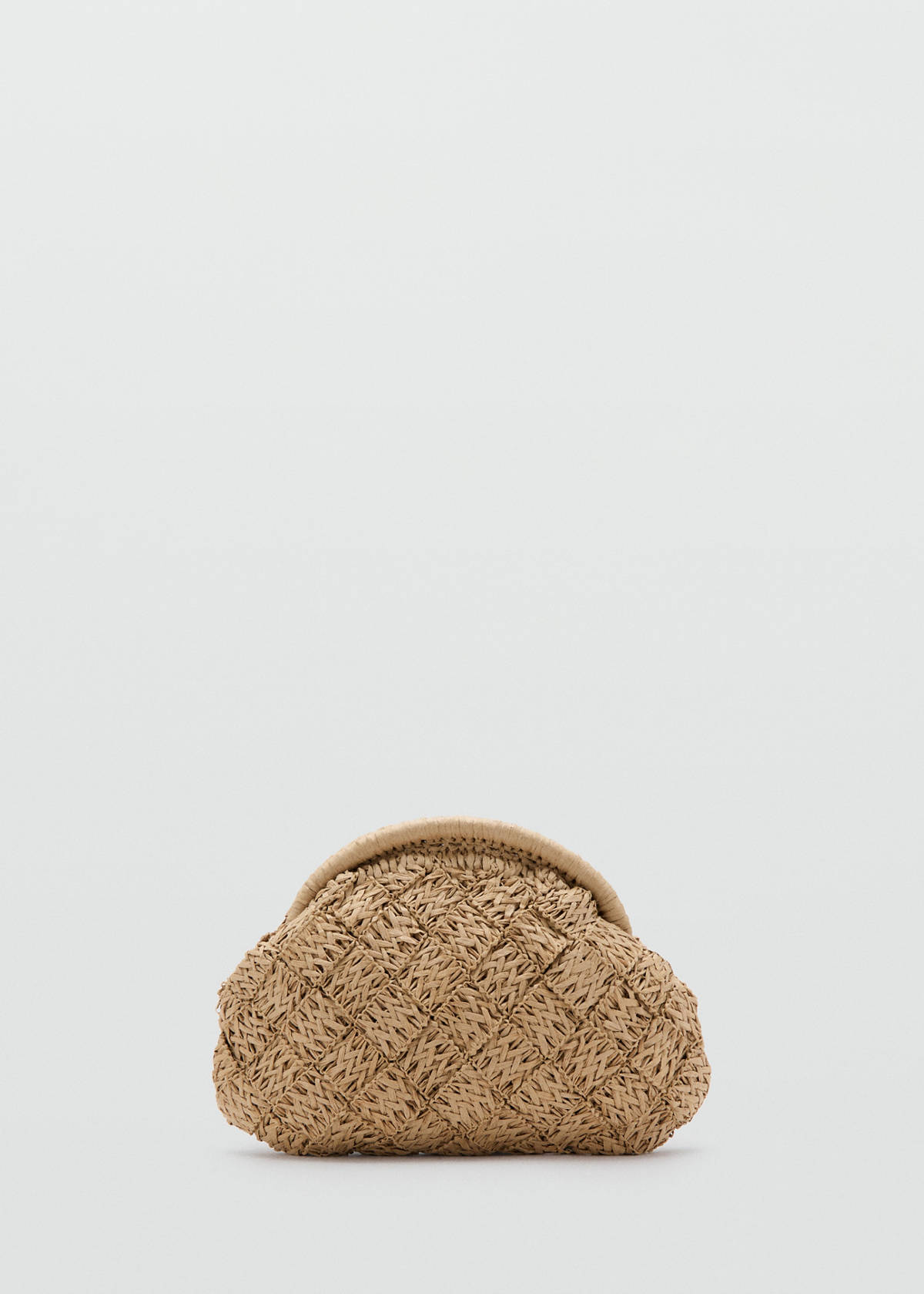 Natural fiber clutch bag — Beige