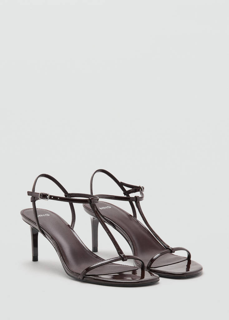 Strappy heeled sandals — Chocolate
