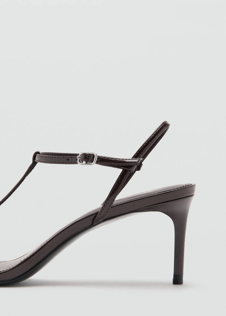 Strappy heeled sandals — Chocolate