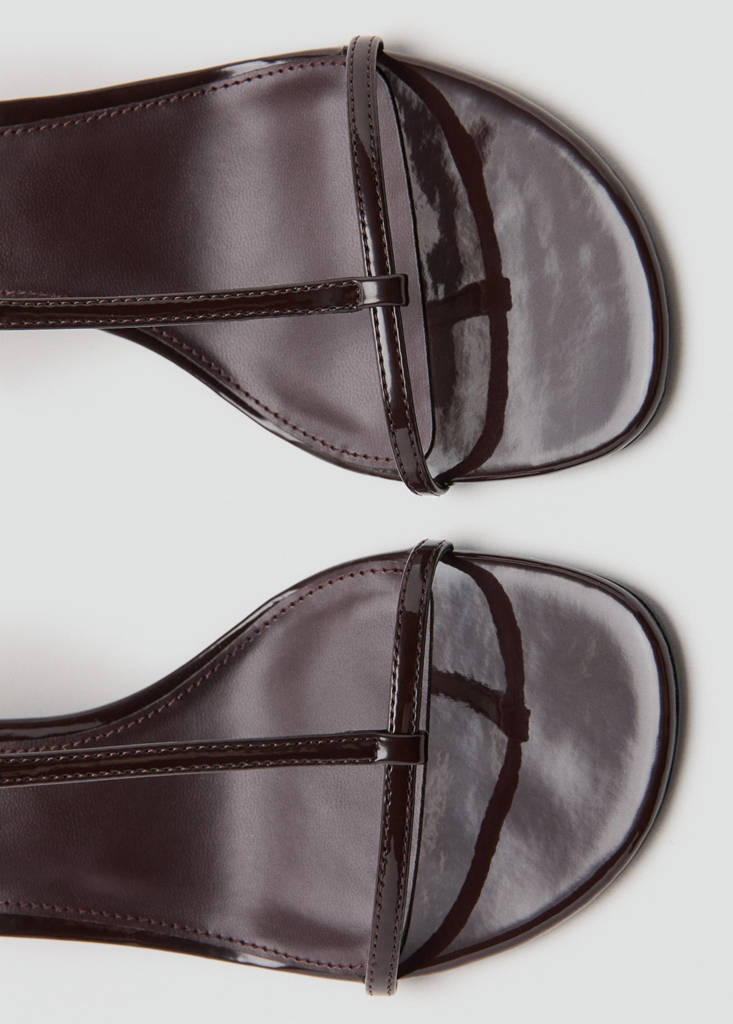 Strappy heeled sandals — Chocolate