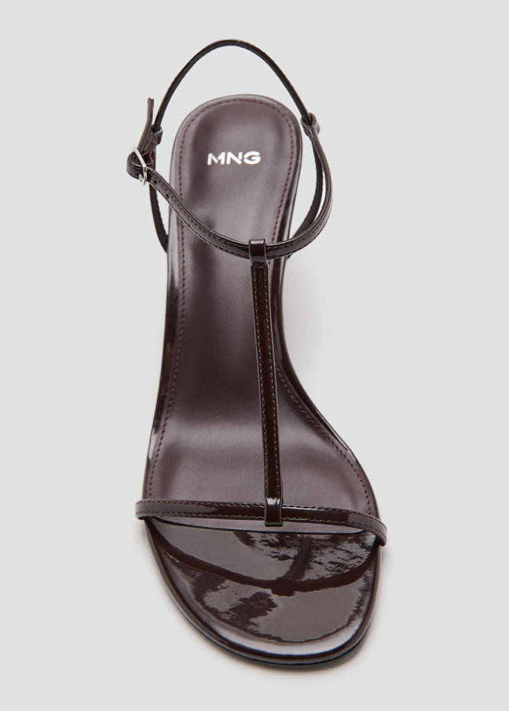 Strappy heeled sandals — Chocolate