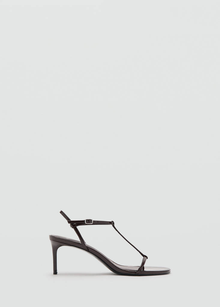 Strappy heeled sandals — Chocolate