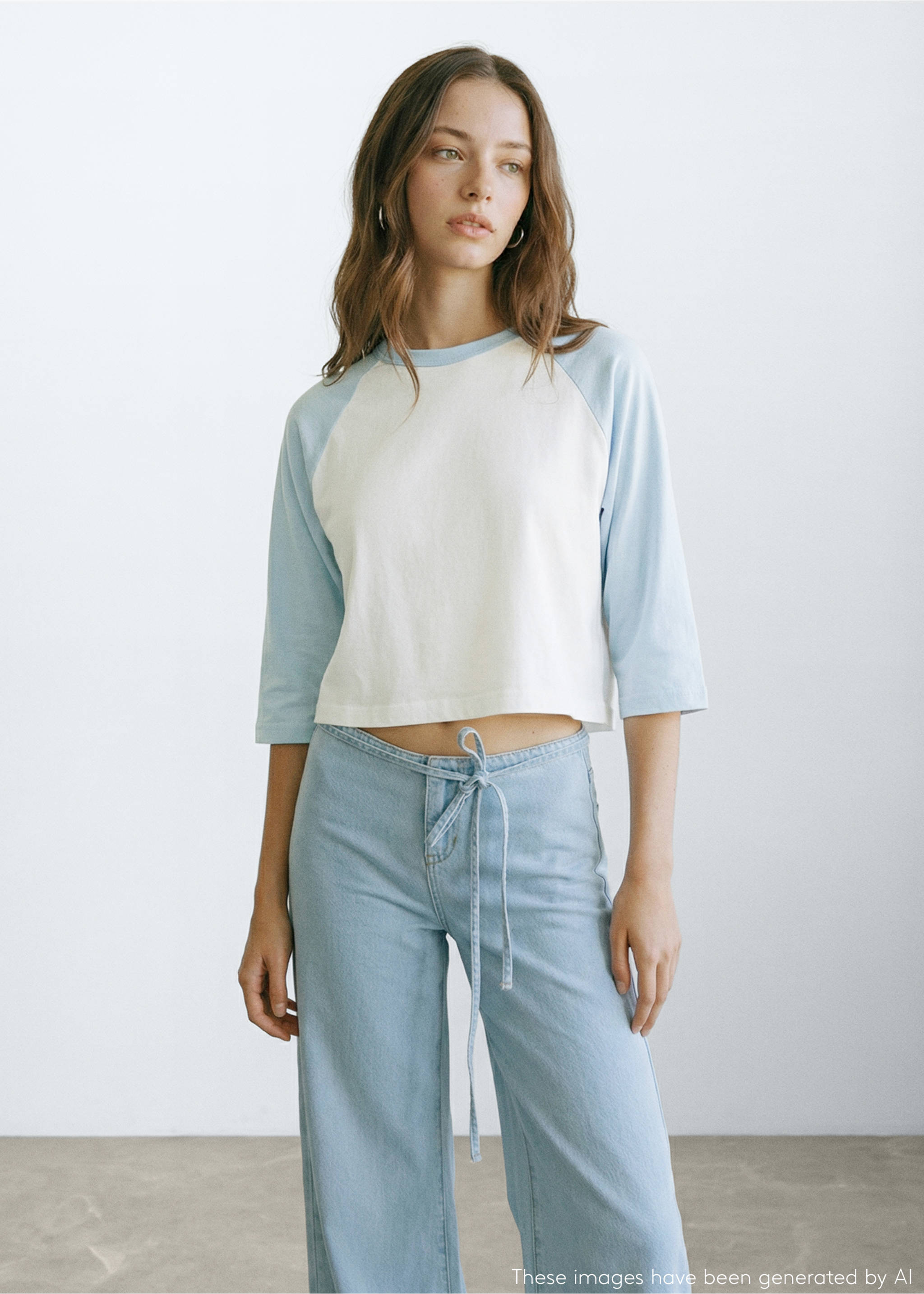 Bicolour T-shirt - Medium plane, Off White. Ref: 27035818-00.