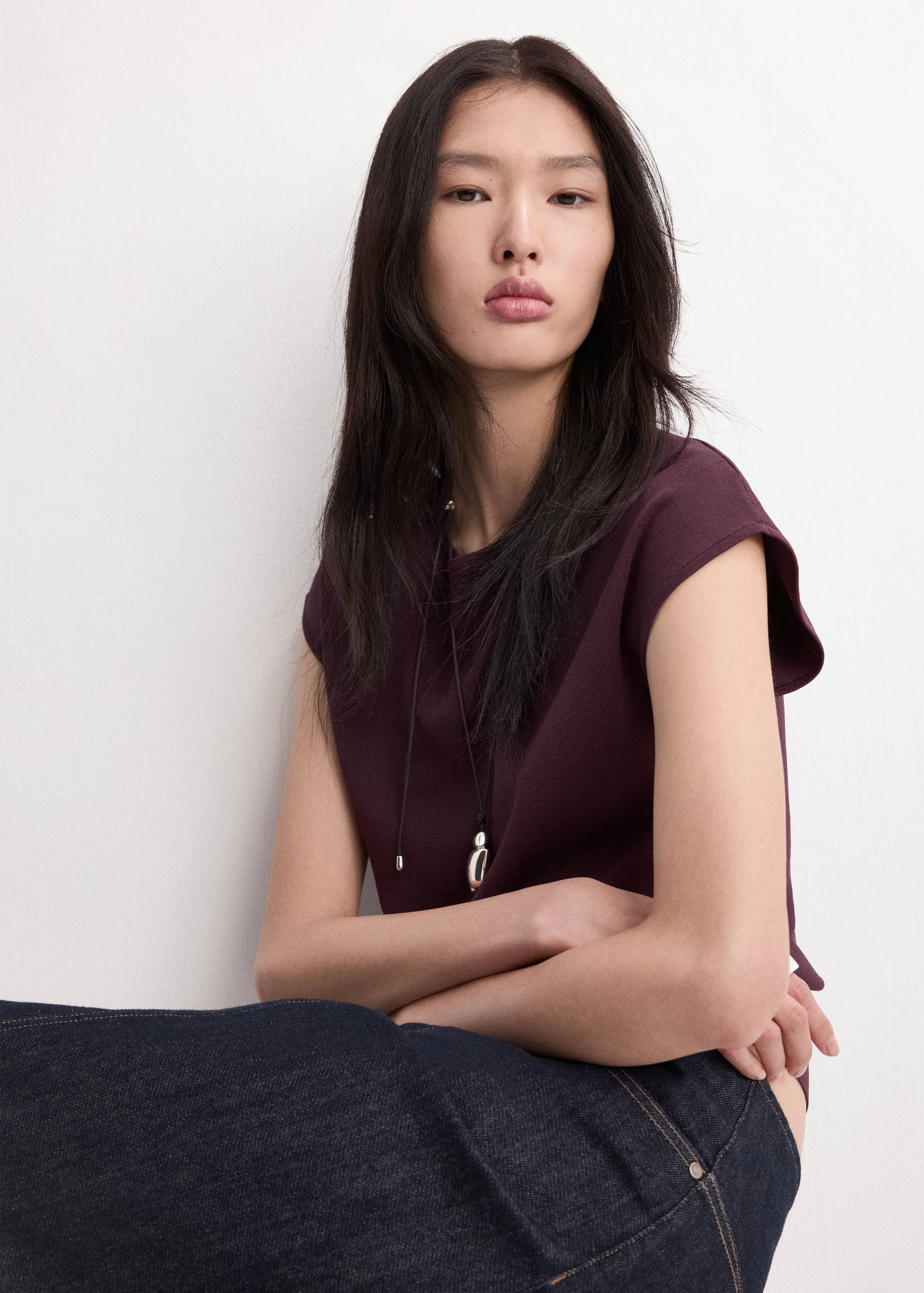 Трикотажный топ с пуговицами - Деталь изделия 2