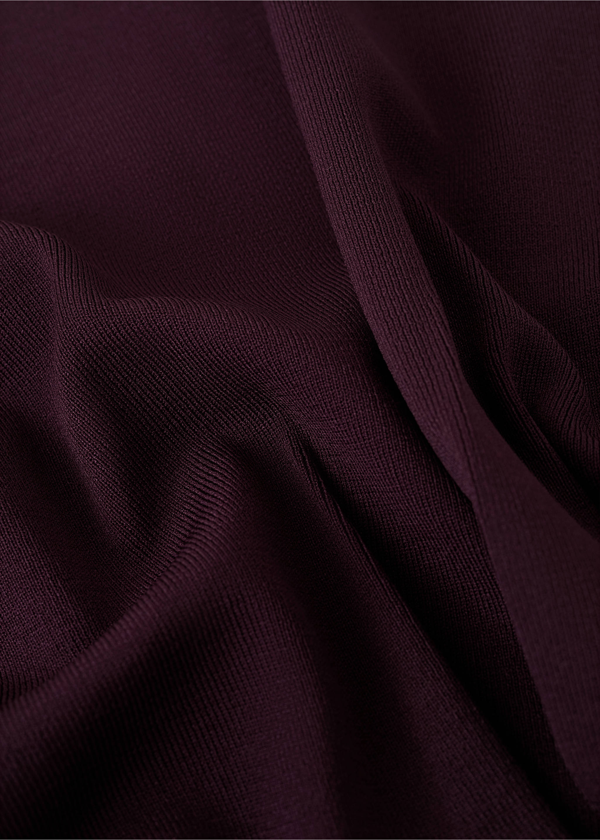 Buttoned knit top - Details of the article 8, Burgundy. Ref: 27035820-00.