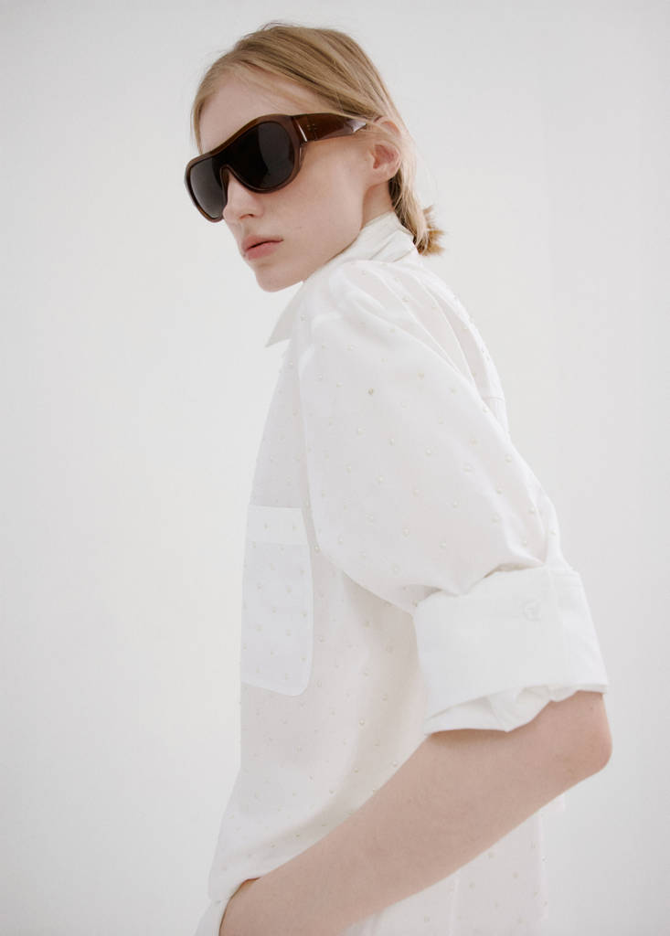 Pearl pocket shirt — Off White
