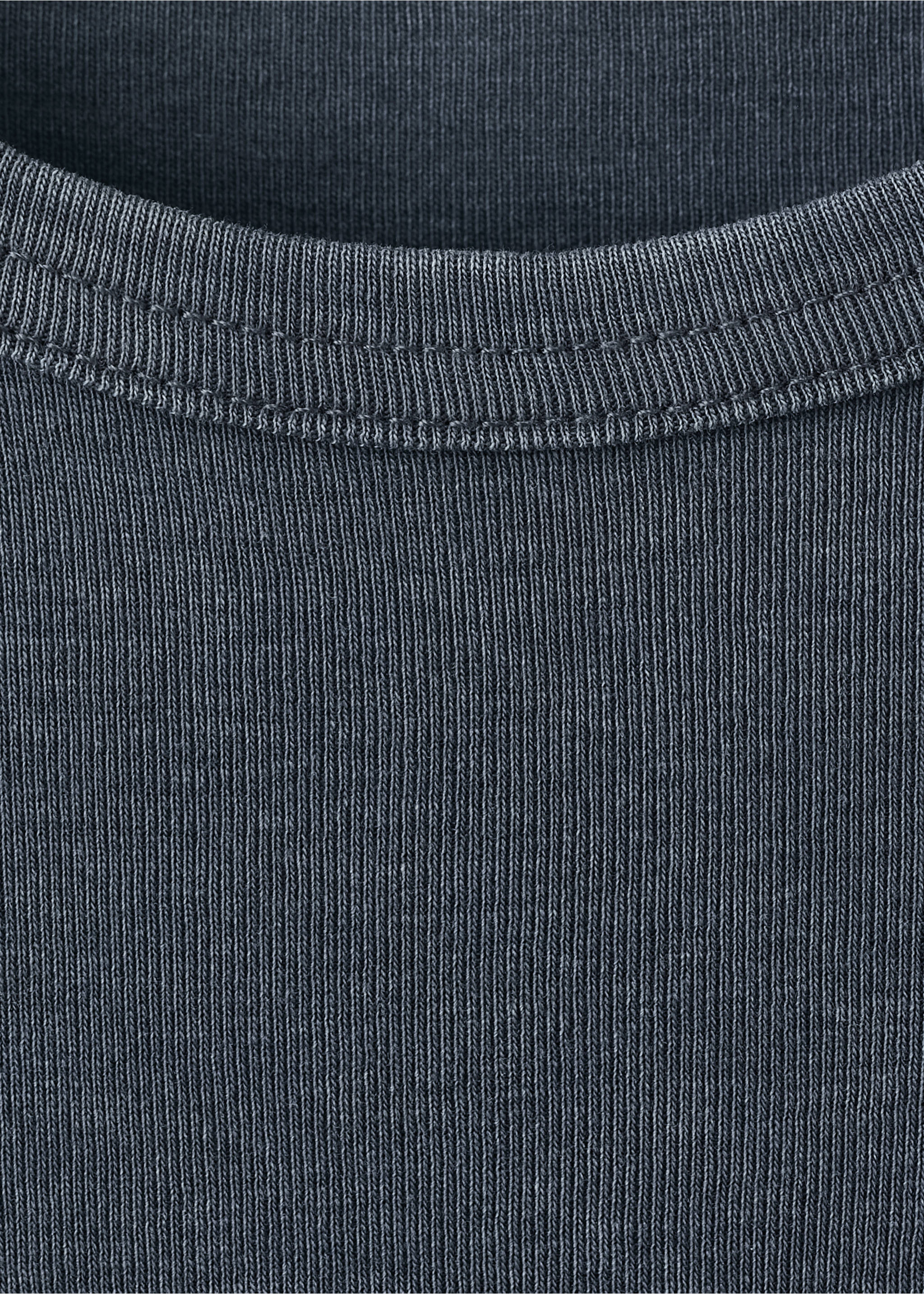 Camiseta algodón efecto lavado - Detalle del artículo 8, Azul. Ref: 27035824-00.