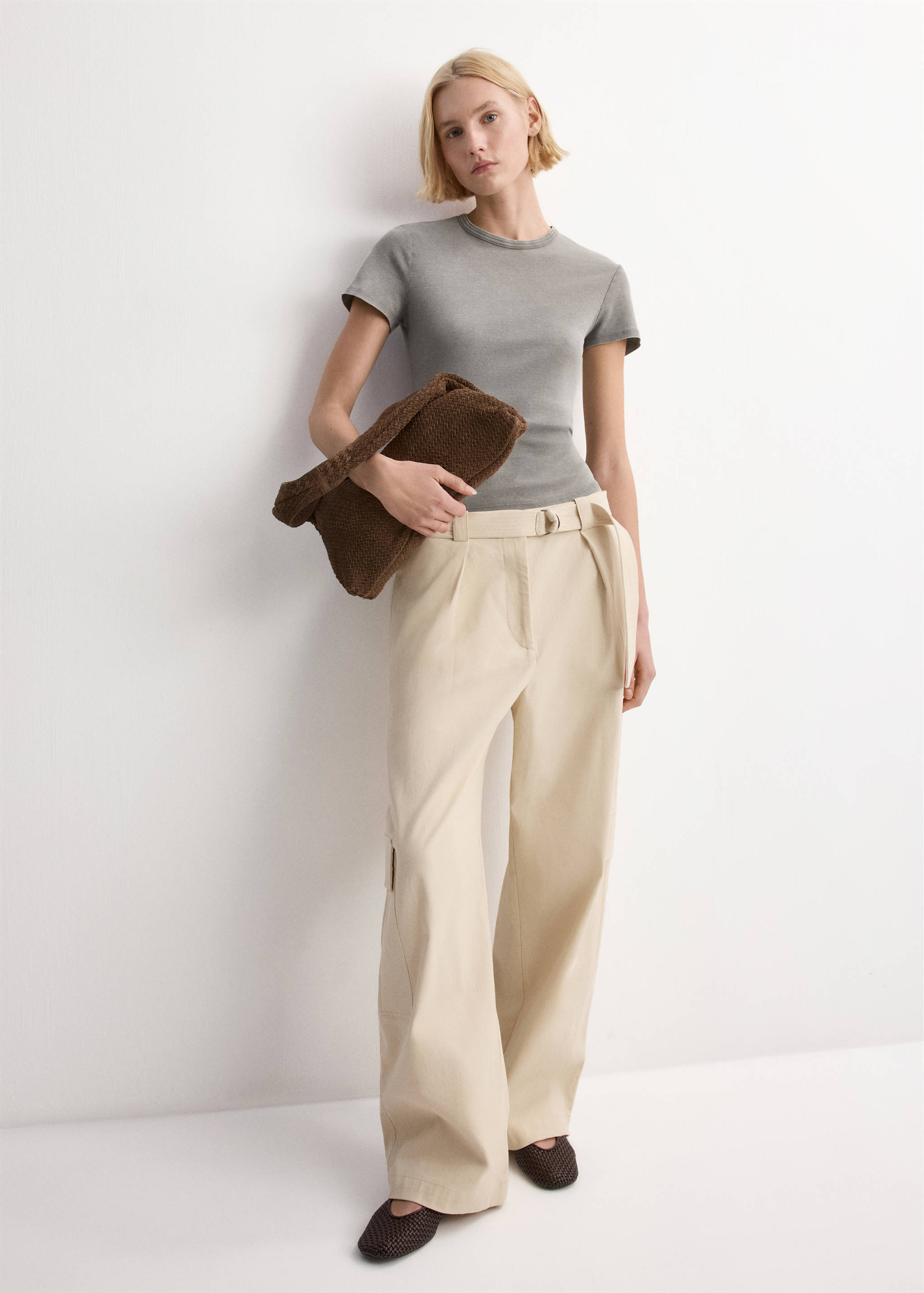 Camiseta algodón efecto lavado - Plano general