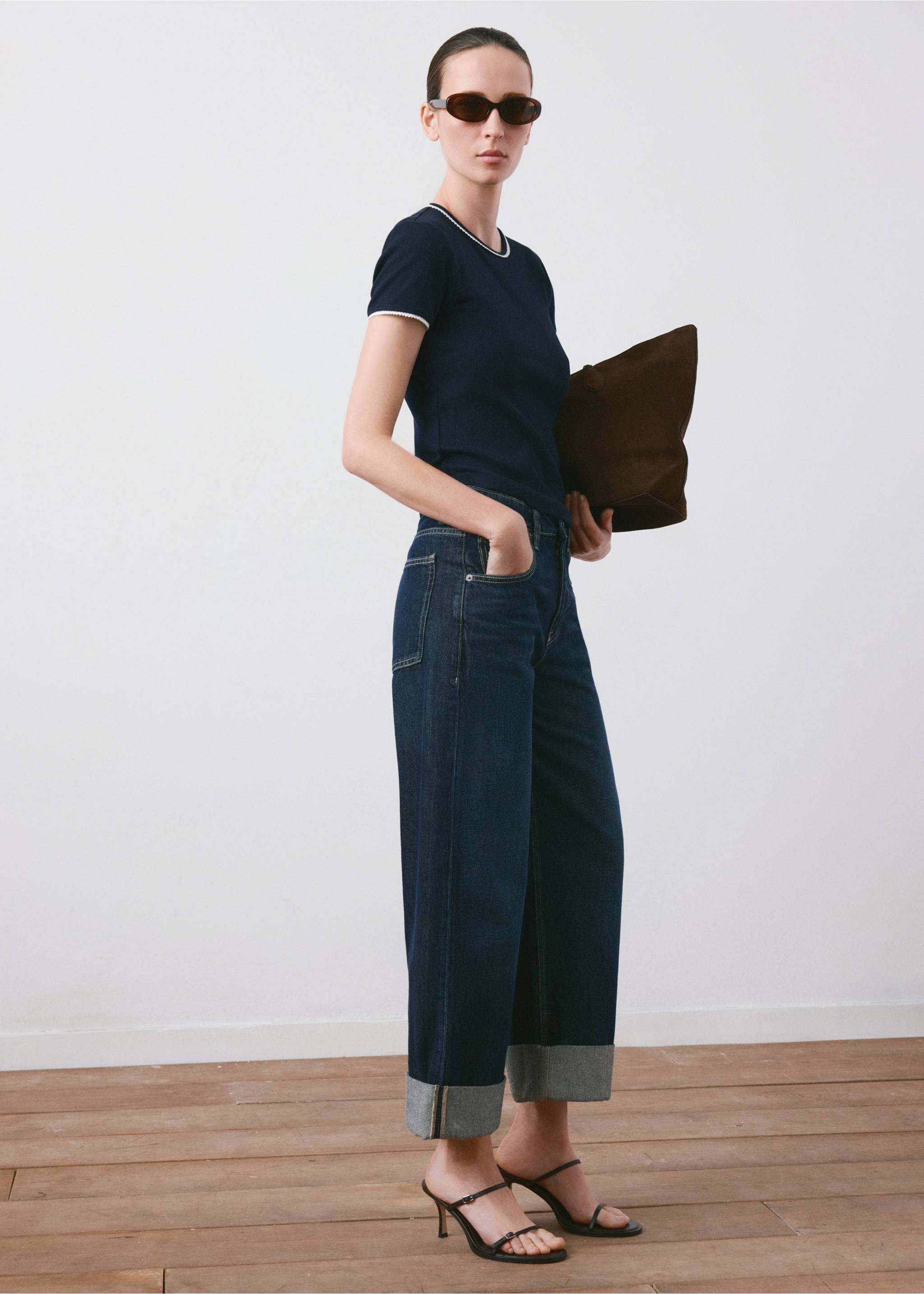 Contrast trim T-shirt - General plane, Navy. Ref: 27035826-00.