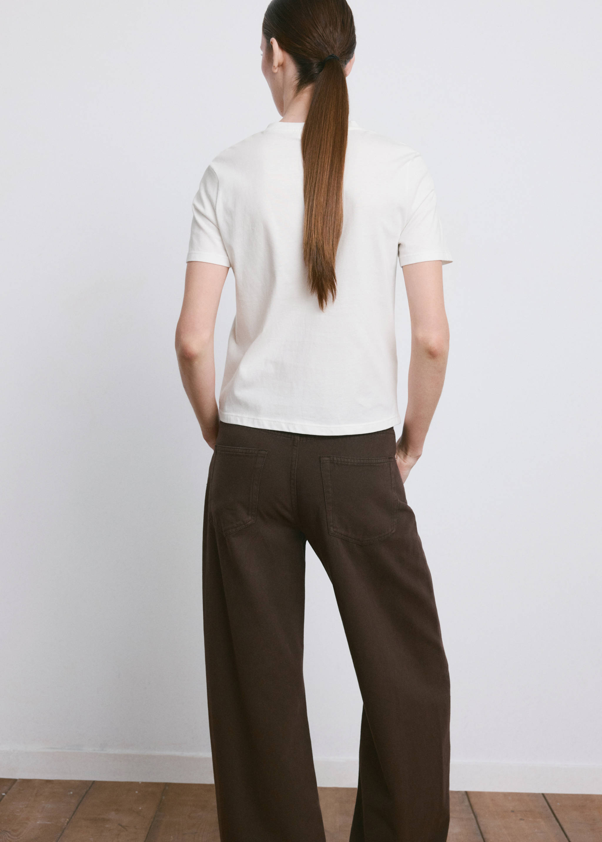 Embroidered cotton T-shirt - Reverse of the article