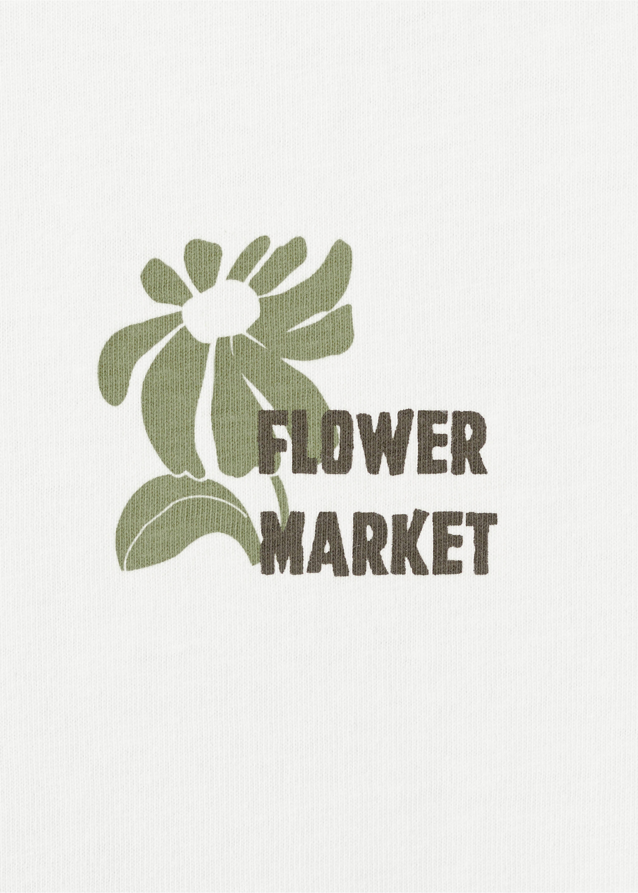 Printed cotton-blend t-shirt - Details of the article 8, Khaki. Ref: 27035828-00.