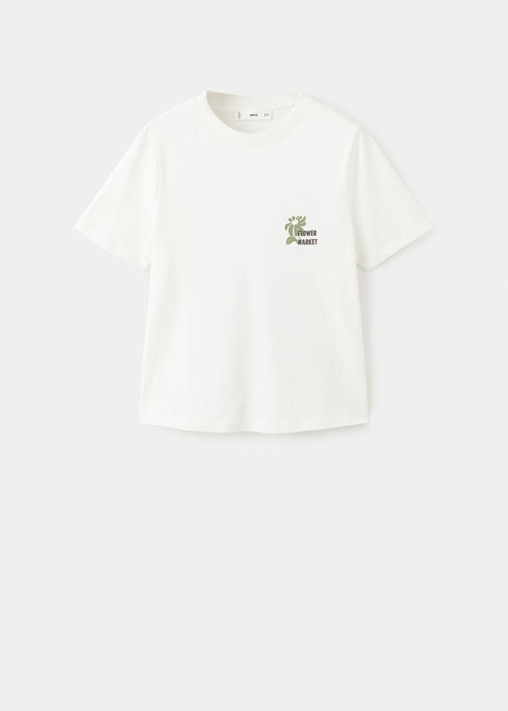 Printed cotton-blend t-shirt — Khaki