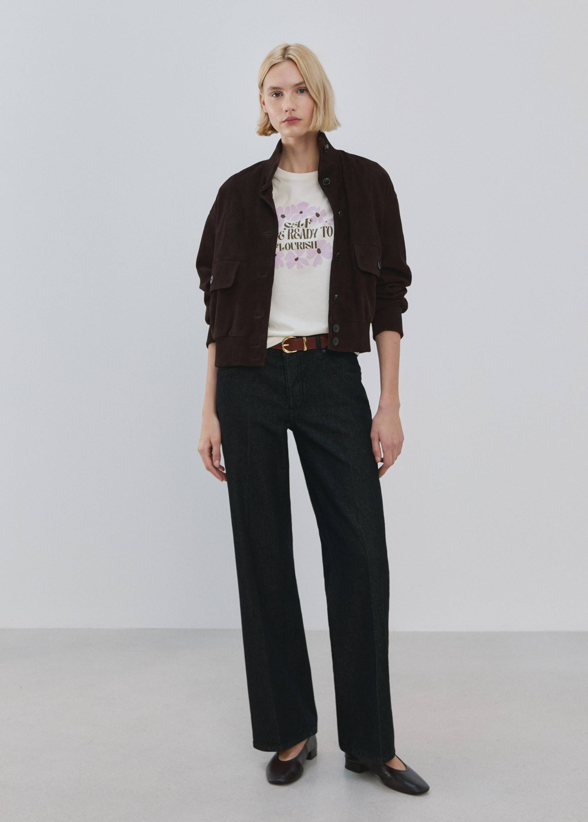 Printed cotton-blend t-shirt - General plane