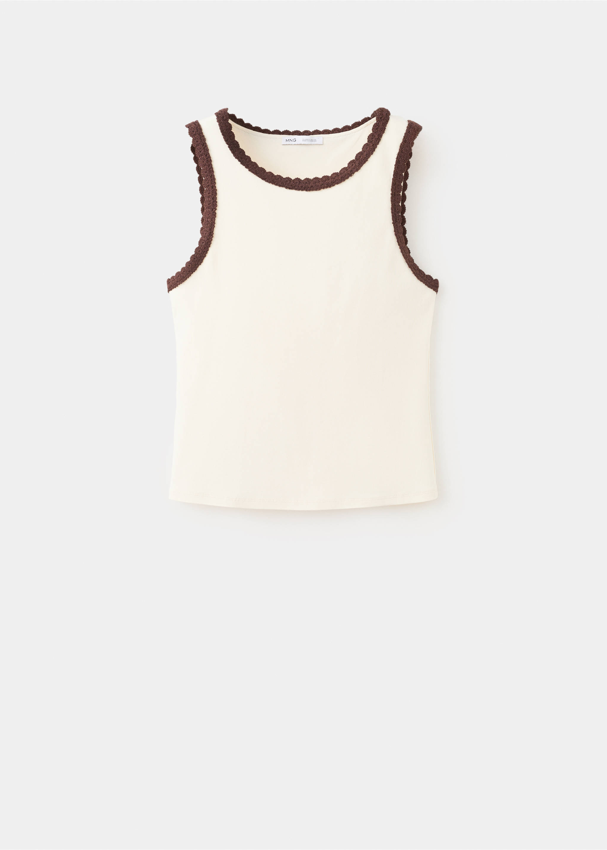 Scalloped edge tops - Article without model, Ecru. Ref: 27035829-00.