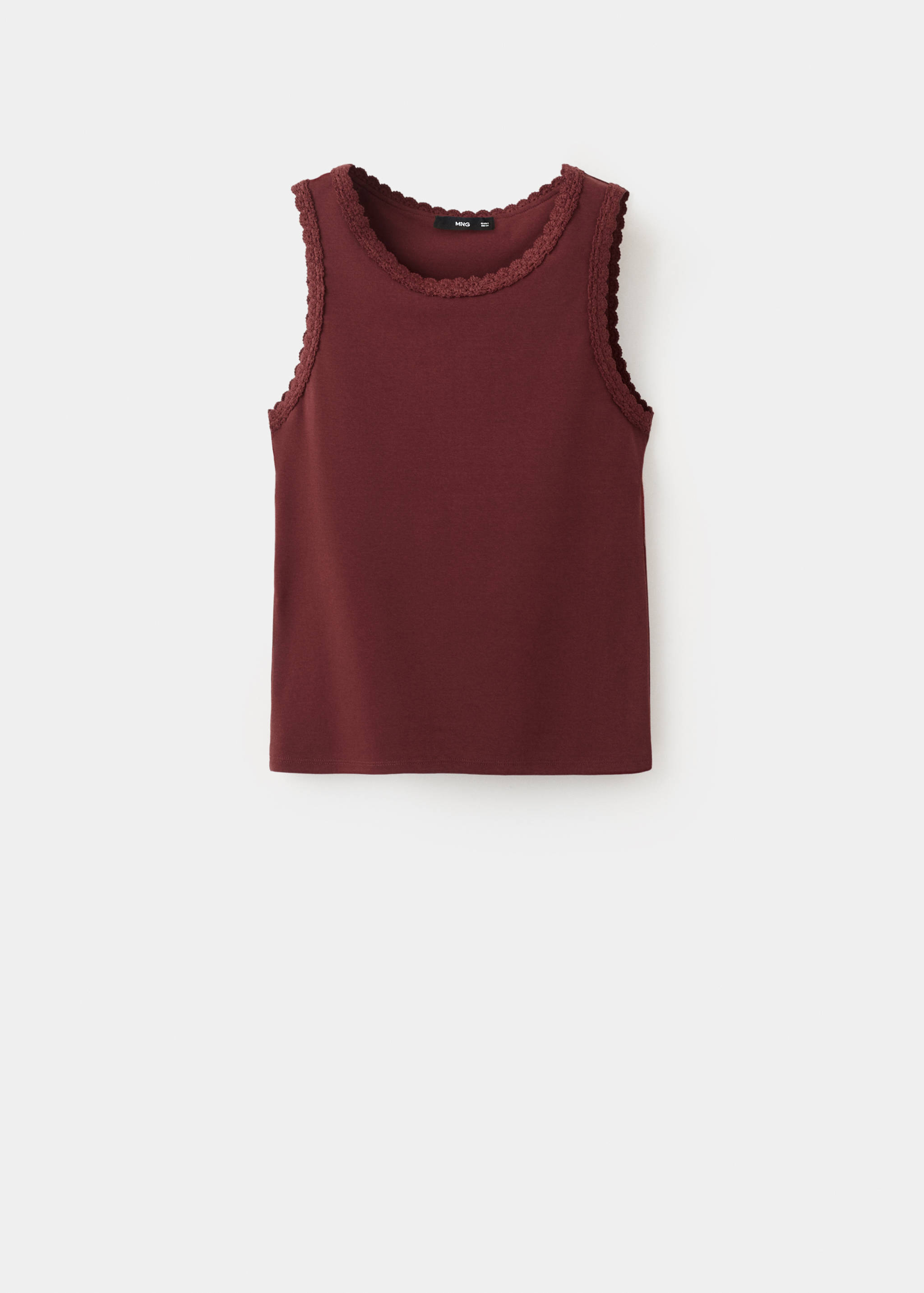 Top cu terminații festonate - Articol fără model