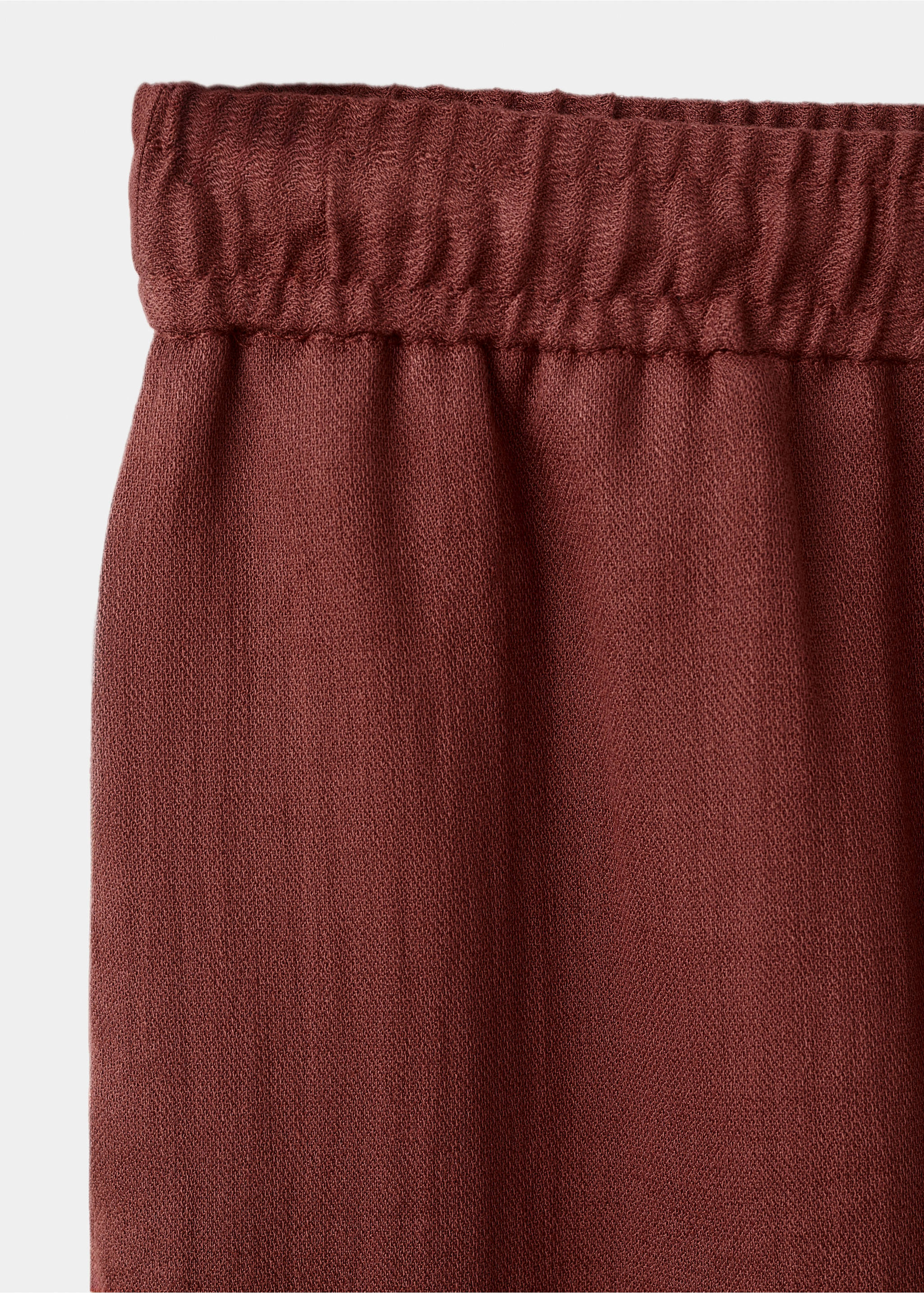 High-waist palazzo trousers - Details of the article 8, Red. Ref: 27035831-00.
