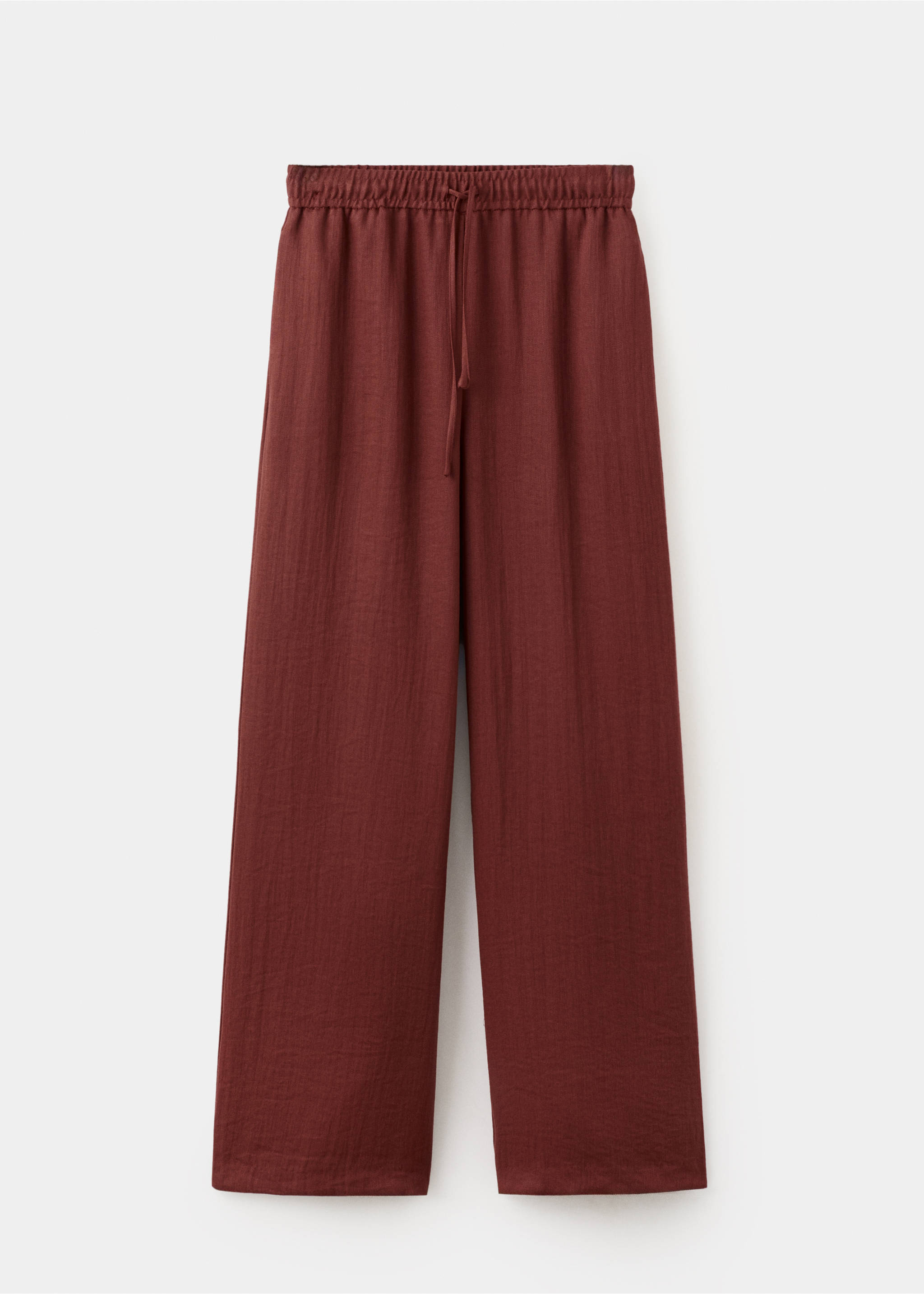 High-waist palazzo trousers - Article without model, Red. Ref: 27035831-00.