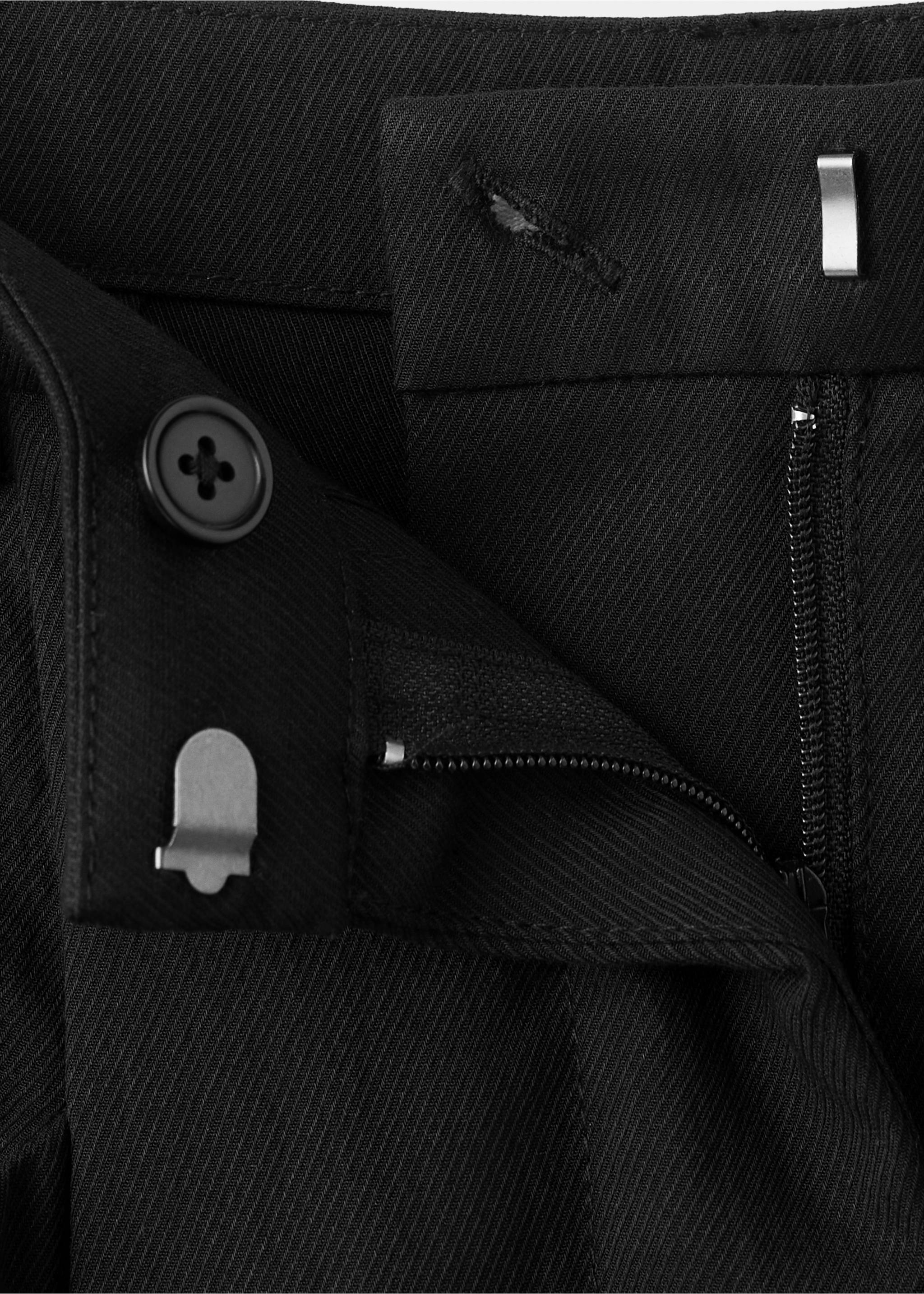 Wideleg lyocell trousers - Details of the article 8, Black. Ref: 27035832-00.